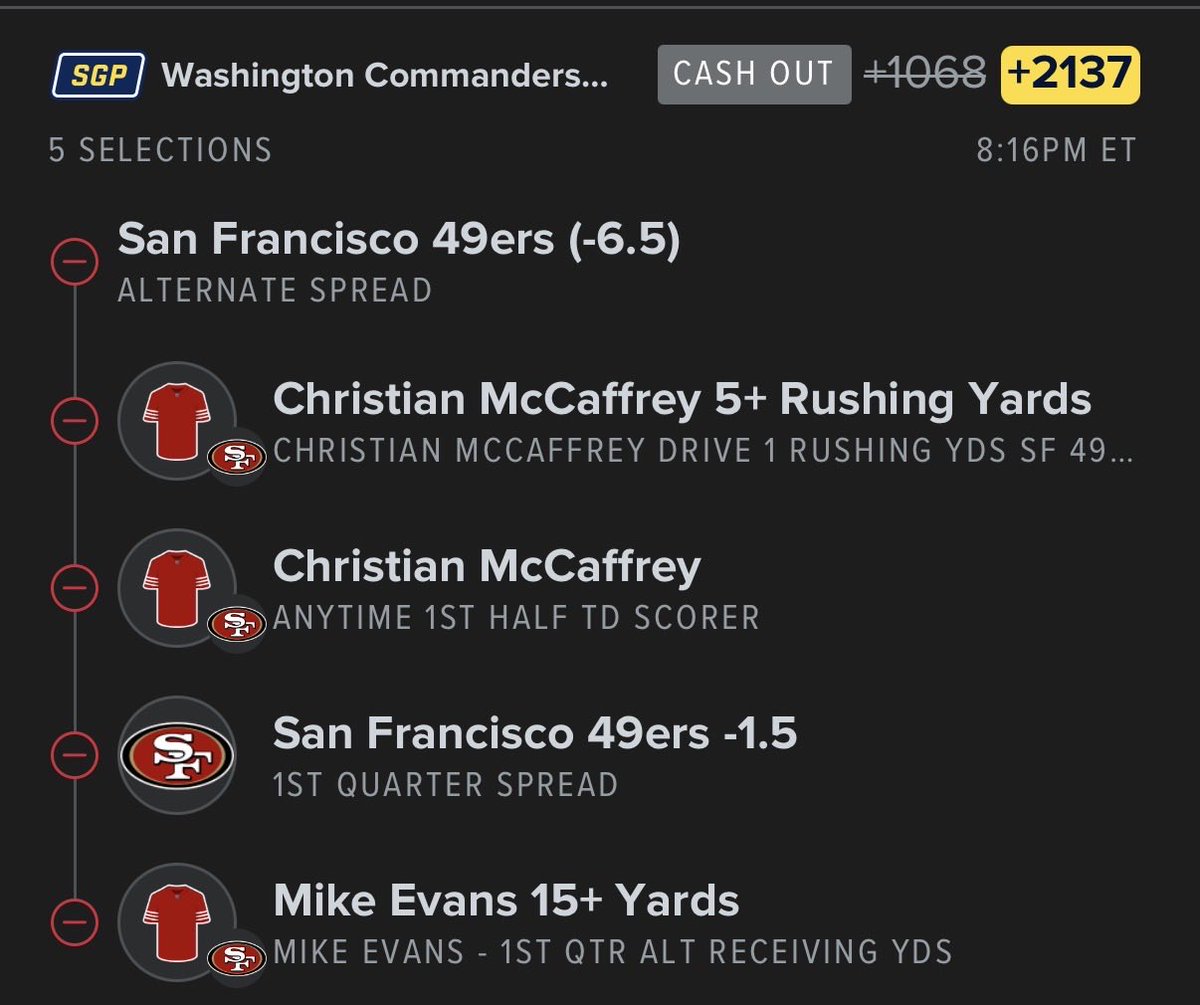 ParlayTrailKing's tweet photo. Going for all the marbles tn!! Win with me or watch me win😤 #49ersvsCommanders https://t.co/Jk6ogBHlRK
