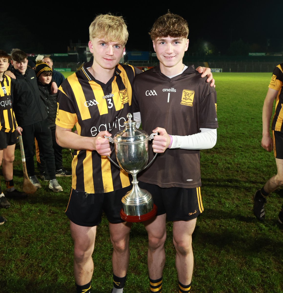 pgahern's tweet photo. One player  took 3 line balls and put all three over the bar! I cannot recall anyone ever doing that in NCP before! Daniel O'Neill wearing No 12 for NE. It takes 100's of hours of practice.  Unreal! @Carlow_GAA @Natsport @kclr96fm @TheLeftWingBack @NaomhEoin_GAA https://t.co/gD6DUwMraL