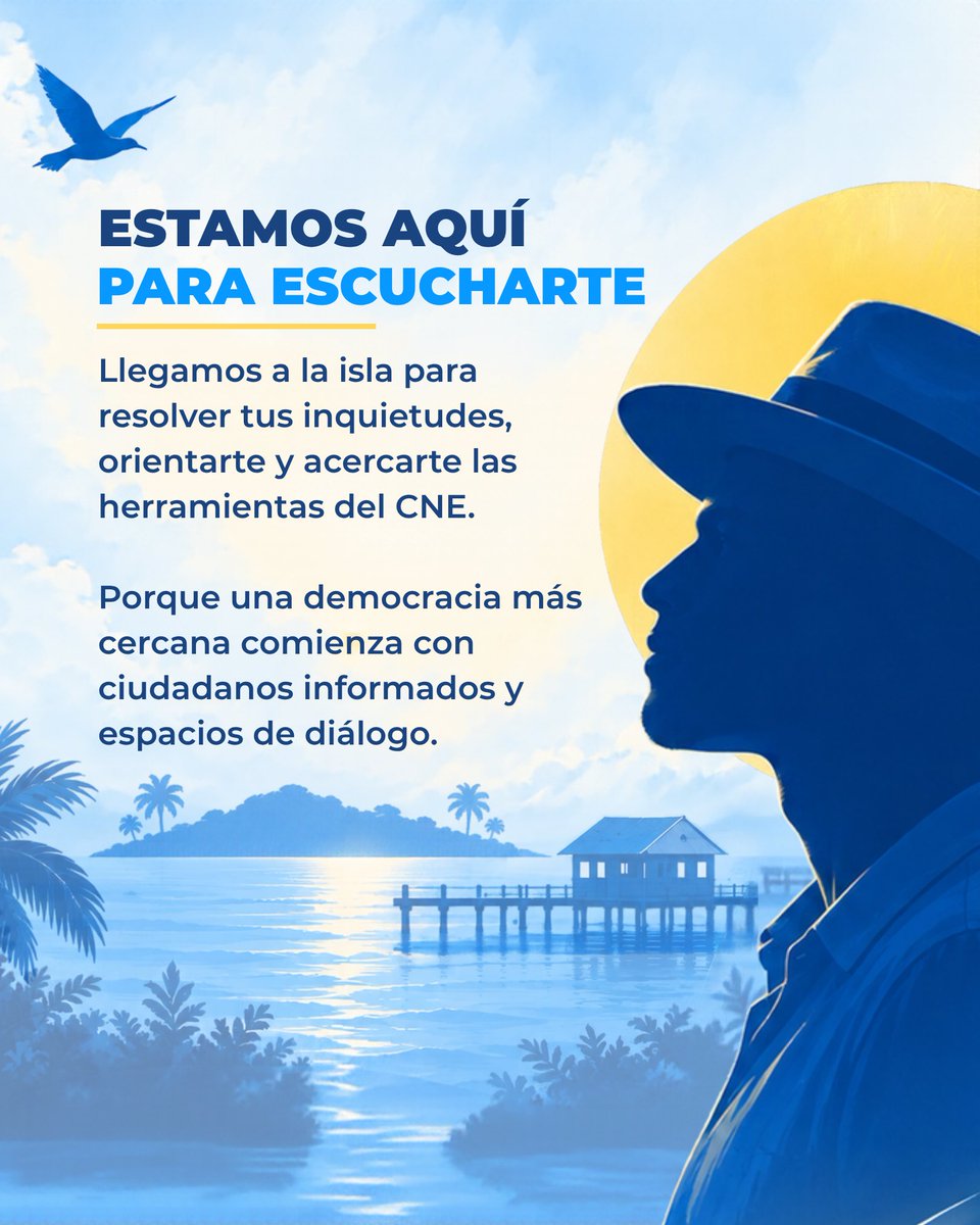 CNE_COLOMBIA's tweet photo. 📍 ¡San Andrés Isla, estamos más cerca!

Con #CNEenTUTerritorio abrimos la ruta de diálogo por Colombia para acercar la institucionalidad electoral, resolver inquietudes y promover el conocimiento de las funciones del CNE. https://t.co/R49JAMjMVQ