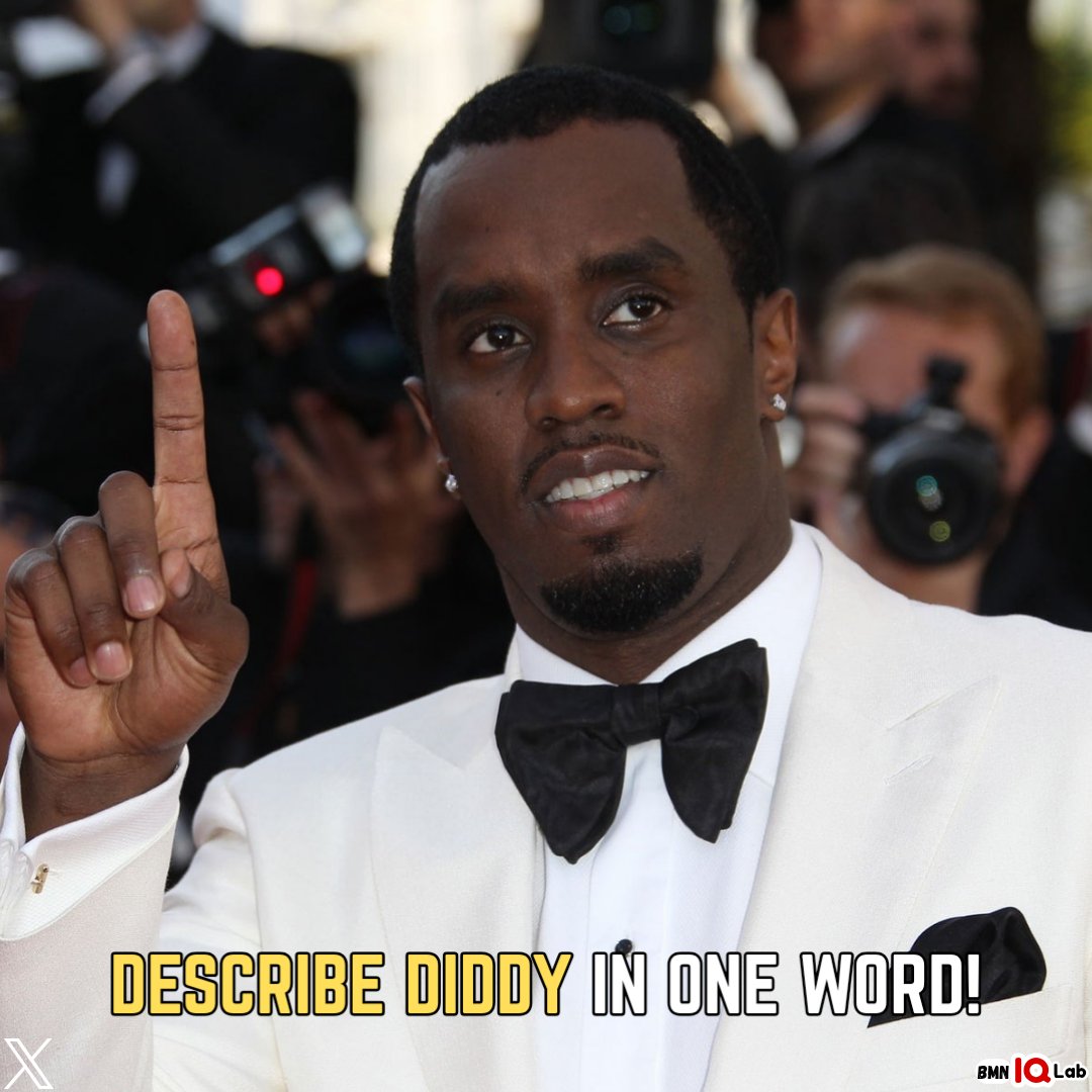 BenefitMoreNow's tweet photo. Describe Diddy in One Word! ☝️
One man... One word... No long speeches! 💯
What’s the FIRST word that comes to mind when you see P. Diddy? 🤔
#Diddy #PDiddy #OneWordChallenge #DescribeHim #BMNIQLab https://t.co/EFnPirKyt7