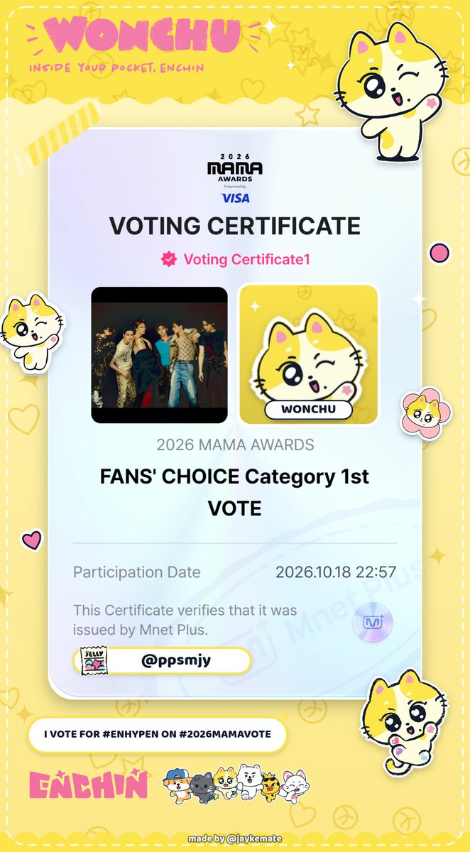 ppsmjy's tweet photo. Aku tetep dukung kalian kok. PASTI dan Akan selalu seperti itu.. 
I'll try my best for you guyss, i love you always ❤️

I vote for #2026MAMAVOTE #ENHYPEN https://t.co/3dWa2rnyxK