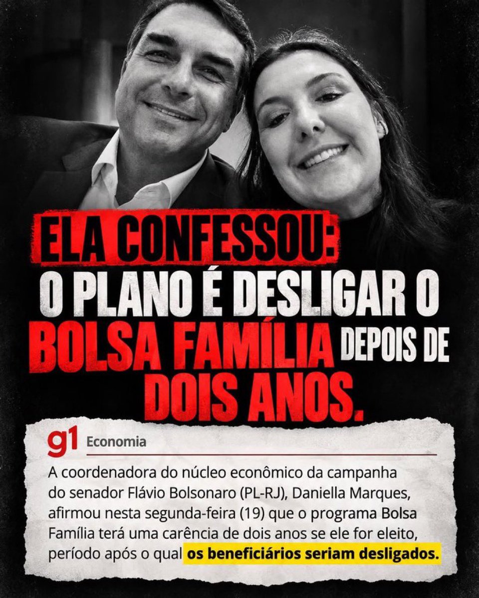 _janoninho's tweet photo. Lula CRIOU o Bolsa Família.

Flávio Bolsonaro prometeu ACABAR com o Bolsa Família.

A única família que Flávio quer ver bem é a dele

SE LIGUE, VOTE CERTO
#BolsaFamiliaSoComLula https://t.co/TH2PiNehLI