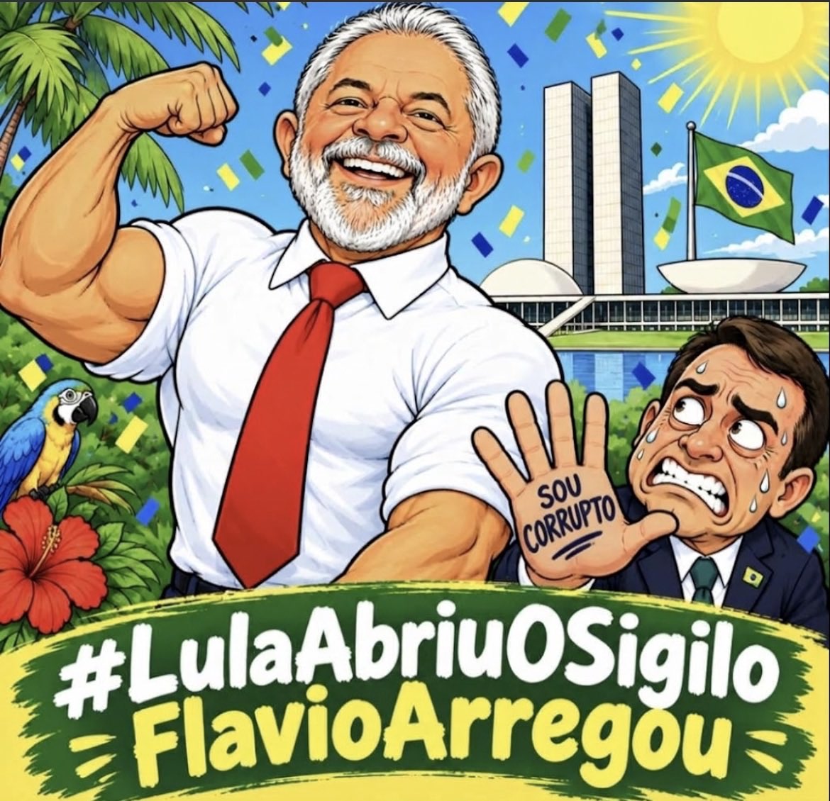ansiosooficial's tweet photo. A hashtag é #LulaAbriuOSigiloFlavioArregou https://t.co/xav8UHotzK