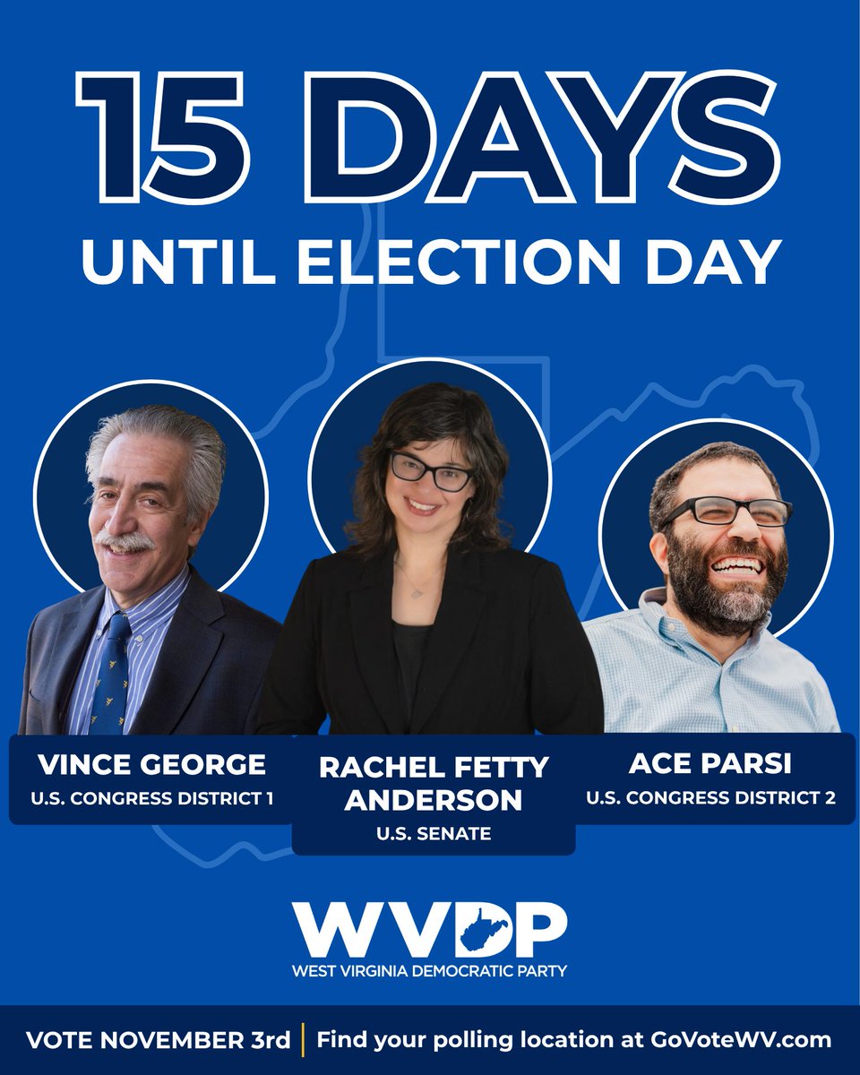 wvdemocrats's tweet photo. 15 days! 🌊 https://t.co/vuibyaCc4h