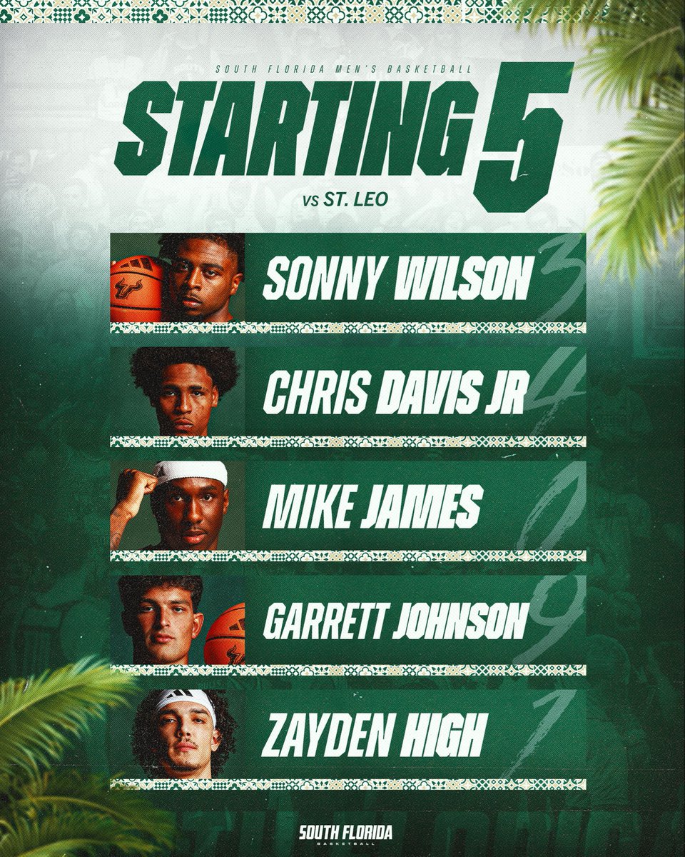 USFMBB's tweet photo. Your starting 🤚 https://t.co/QrF7wPgl4M