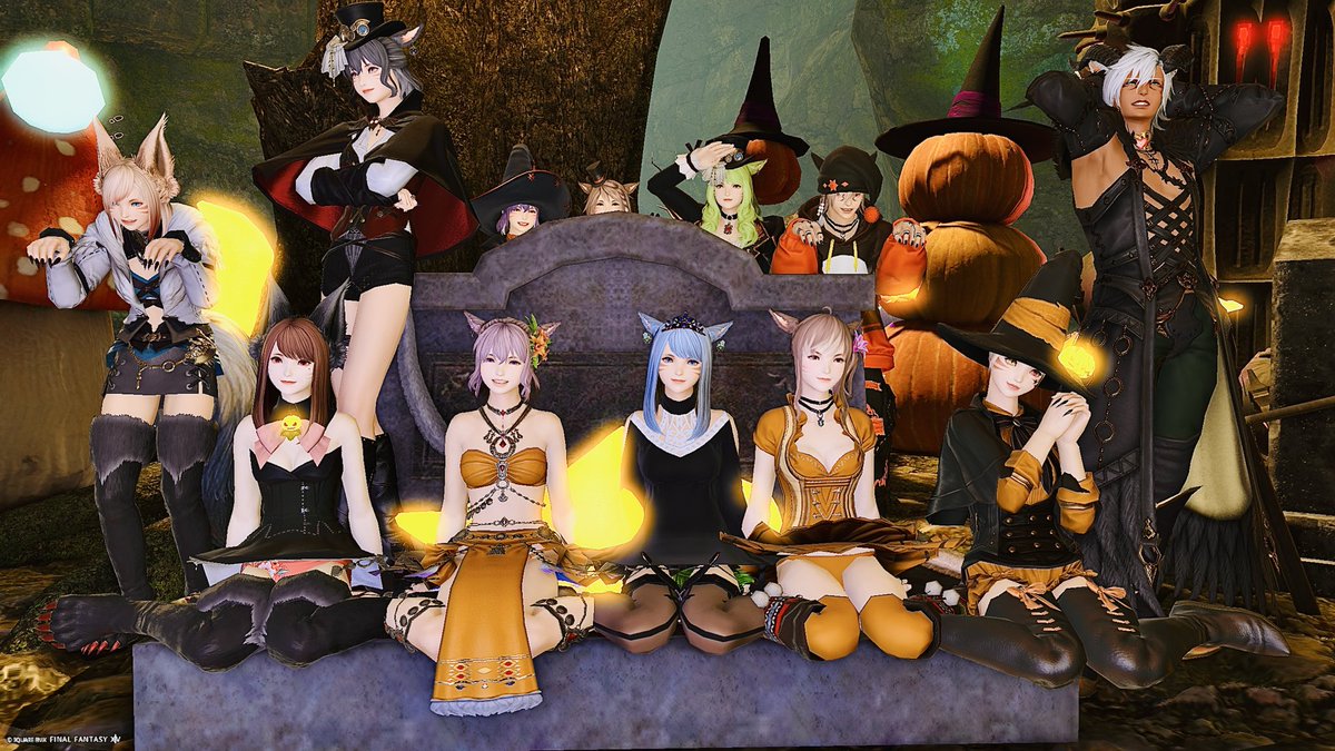 AznableTan's tweet photo. おはミコ☔️かようび🫶🏻
ハロウィンSS撮ってきた〜🎃👻
集まったミコッテたちが良き💖アルカディア勢揃いしてて草ｗｗｗ
今日もゆるっといこ〜〜🤘🤍🫧

#micomiqo
#FF14 #おはミコ #ミコッテ https://t.co/BEvrxJdfbJ