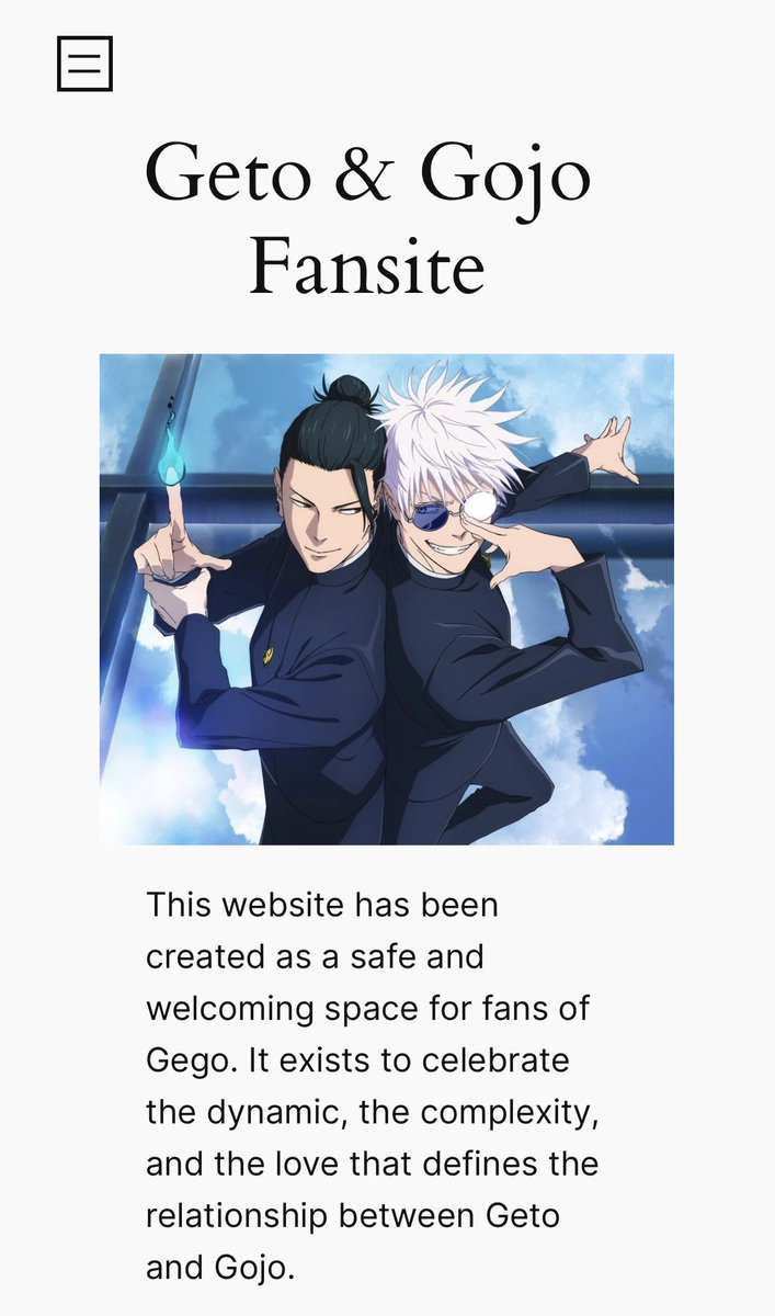 totos_headset's tweet photo. Hello!! Just a reminder that I have a Gego fansite that has fic recs categorised by trope which you can find here https://t.co/DISGb4cBa0 https://t.co/ZY95IxOZxB