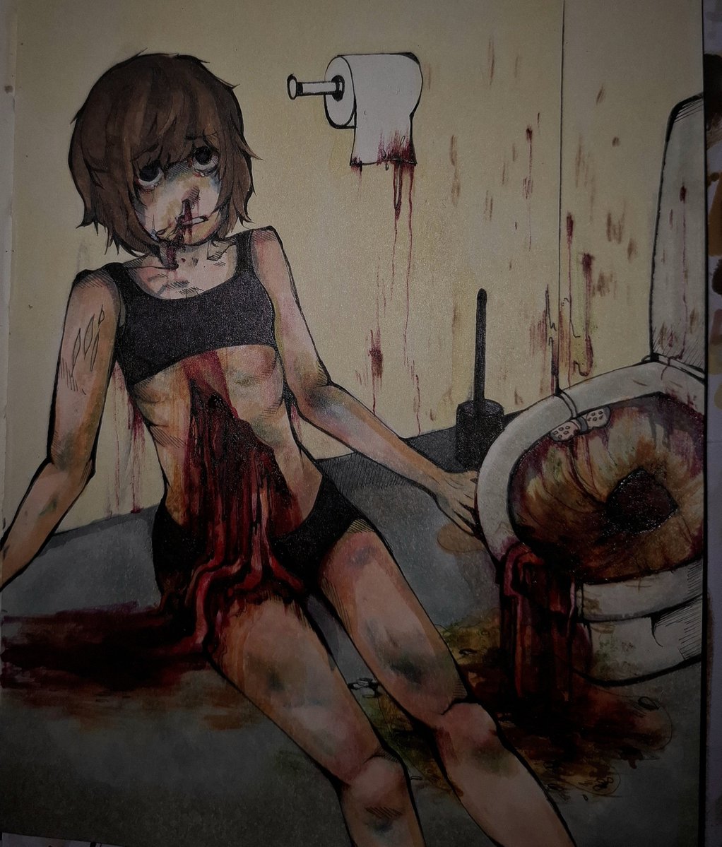 sorrowsors's tweet photo. Wip
Haha hey twitter this is fake! EXPRESSIVE ART! I DO NOT! ENOURAGE! ANYTHING! DEPICTED! DO! NOT! DO THIS!
Anyways this is what i believe myself to be in this current state https://t.co/k2f5LqQKki