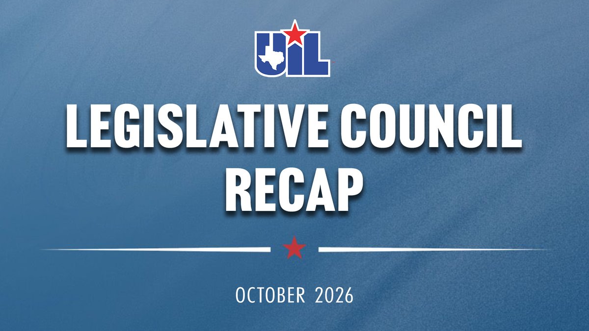uiltexas's tweet photo. Results from the UIL Legislative Council meeting ➡️ https://t.co/if28dE6WJ2 https://t.co/O1jPxTGaxk