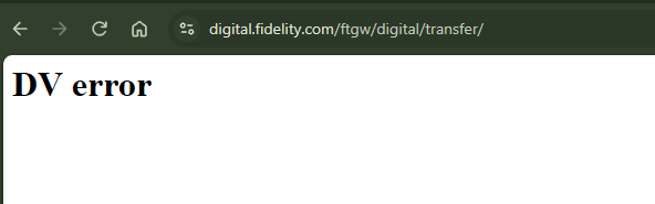 karthik_1209's tweet photo. It’s 2026 and we are still getting blank “Something went wrong” screens when trying to transfer our own money. Come on @Fidelity @FidelityCare, your site infrastructure needs to be better than this. Please fix the transfer page! https://t.co/sJVYbILRvO