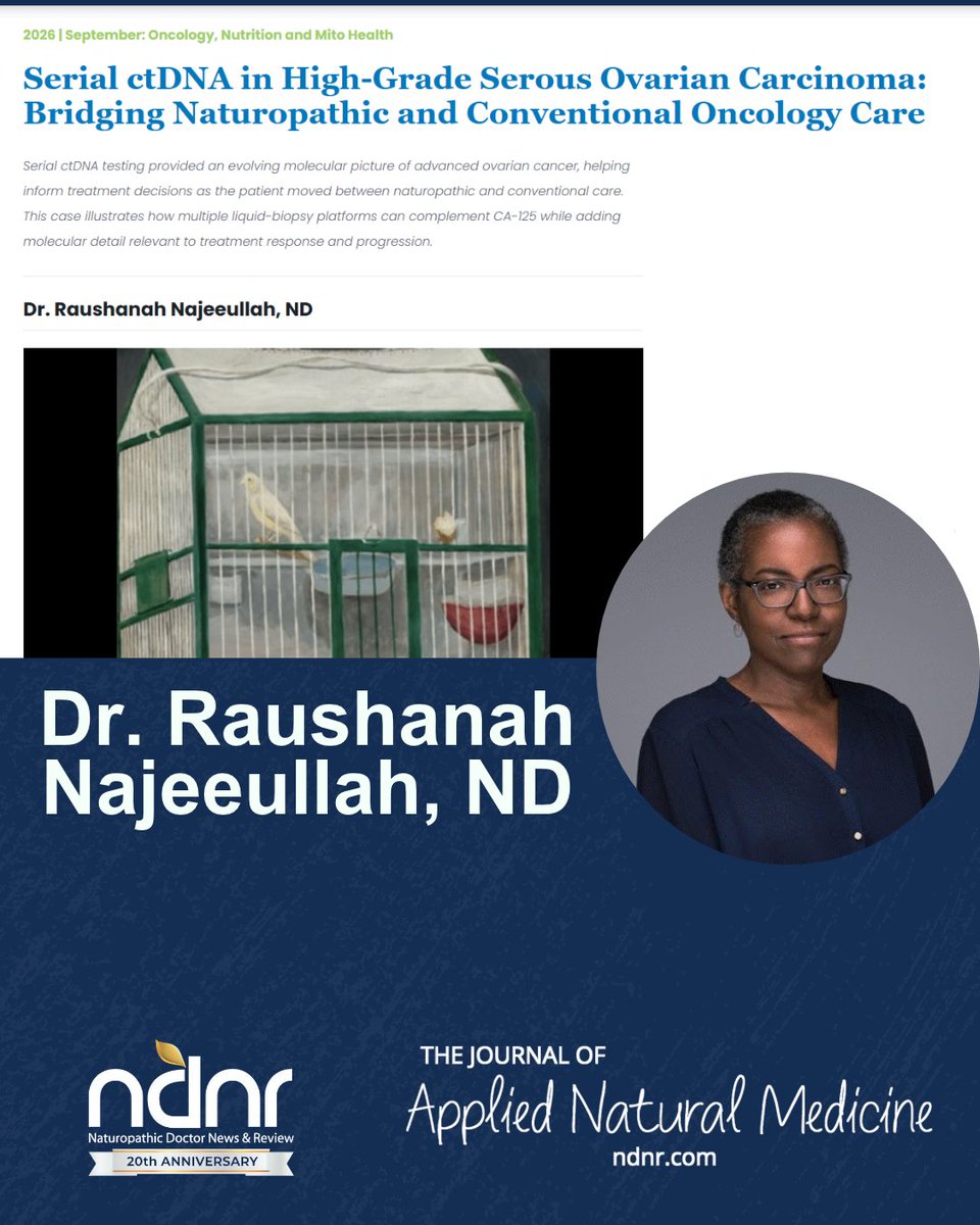 NaturopathNews's tweet photo. 🔬 How can circulating tumor DNA (ctDNA) testing help guide cancer care?

📖 Read the full article by Dr. Raushanah Najeeullah, ND: https://t.co/U09EdmQoZ3

#NDNR #IntegrativeOncology #NaturopathicMedicine #PrecisionMedicine #OvarianCancer https://t.co/NJXyBjFRTz