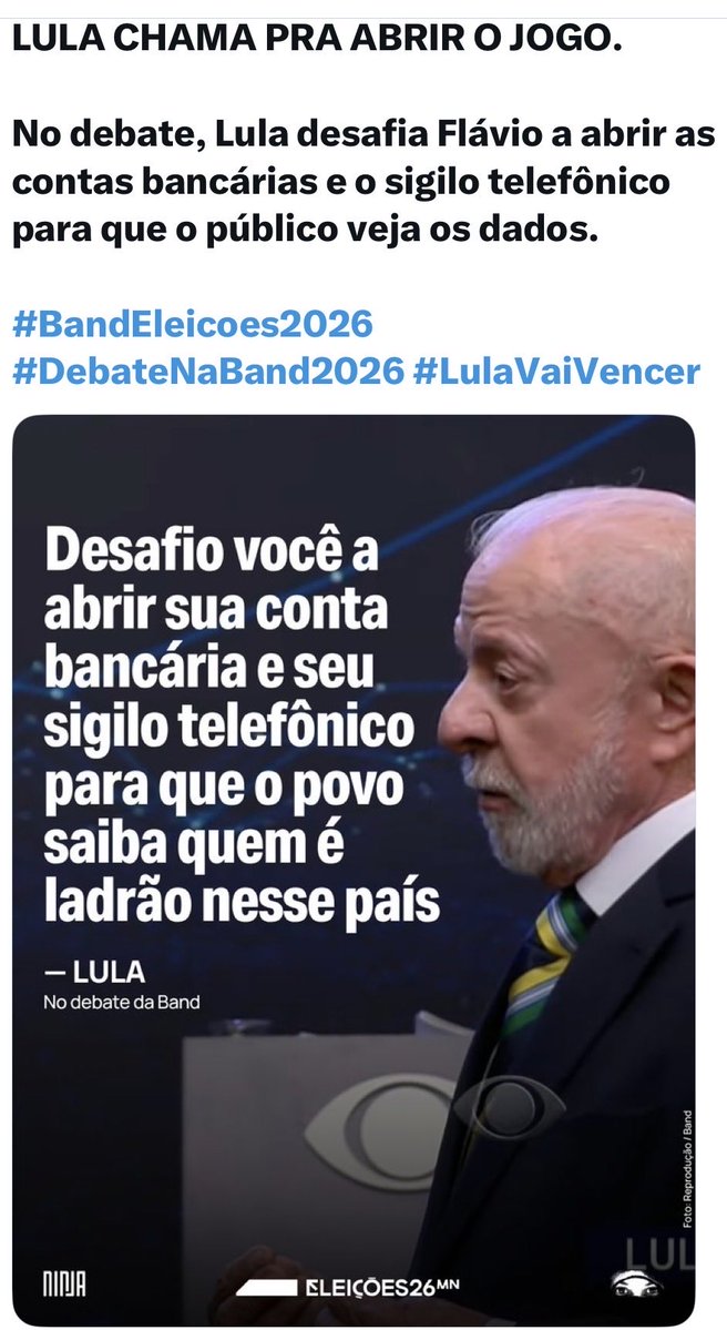 GPenh31583's tweet photo. #LulaAbriuOSigiloFlávioArregou https://t.co/NcRoIv93nI