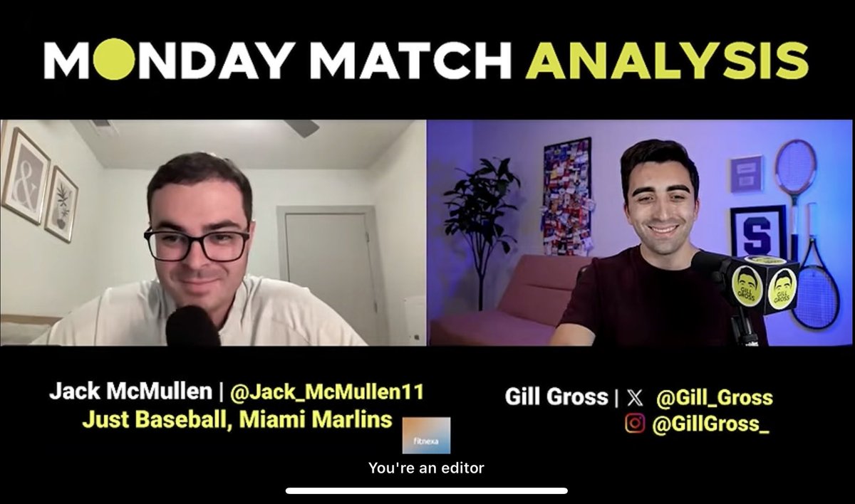Gill_Gross's tweet photo. Special episode this week. I promised more content on the direction of tennis – is the game getting better? But I don’t want to have the conversation in a bubble. 

That’s why I enlisted some v smart friends @jamescolgan26, @AnthonyDabbundo, @Jack_McMullen11, @Drewdle25 to chat. https://t.co/oqWrfMr6If