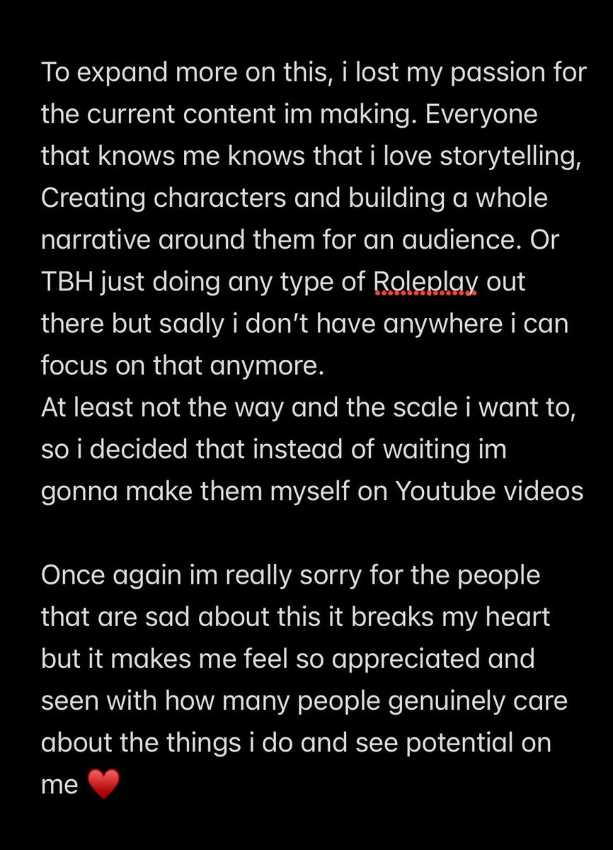 PiliDtowncat's tweet photo. @carstairsfox Hii, i wanted to clarify a little

Yes I sadly did not get invited to QSMP 2 and im sorry for everyone that was waiting for me to get announced or thought i was in it

Rn im taking a break to focus on things that im passionate about and it has nothing to do w if im in QSMP or not https://t.co/49nofMHDrl