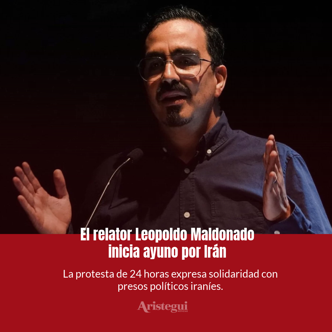 AristeguiOnline's tweet photo. Relator de la ONU inicia huelga de hambre de 24 horas en solidaridad con presos políticos en Irán.

Leopoldo Maldonado se sumó a la campaña #NoToExecutionTuesdays para protestar contra el uso de la pena de muerte en el país. https://t.co/EpKi92X58t https://t.co/KfPon36QXq
