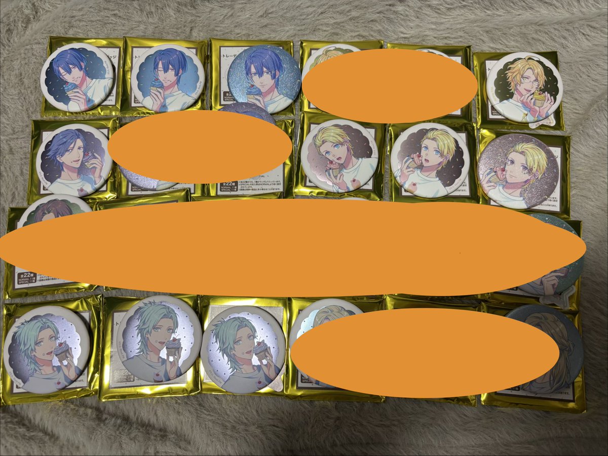 ak1344luv3's tweet photo. 【交換/譲渡】うたプリ マルイ BGS BE MY CUP CAKE BMC 缶バッジ Special ノーマル

譲］真斗SP1.N2、那月 N1、トキヤ N1、翔SP1. N2、藍N3

求］同種レン又定価+送料

翔と那月はお声掛け中です
SP⇆ N同士交換可能です。
郵送希望です
検索からもお気軽にお声掛けください https://t.co/60XXtGVei4