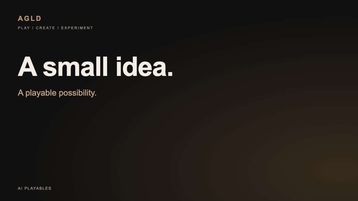 AdventureLayer's tweet photo. a small idea. a playable possibility.

we’re getting ready to show what we’ve been building at AGLD. https://t.co/YfbR6JgCMG
