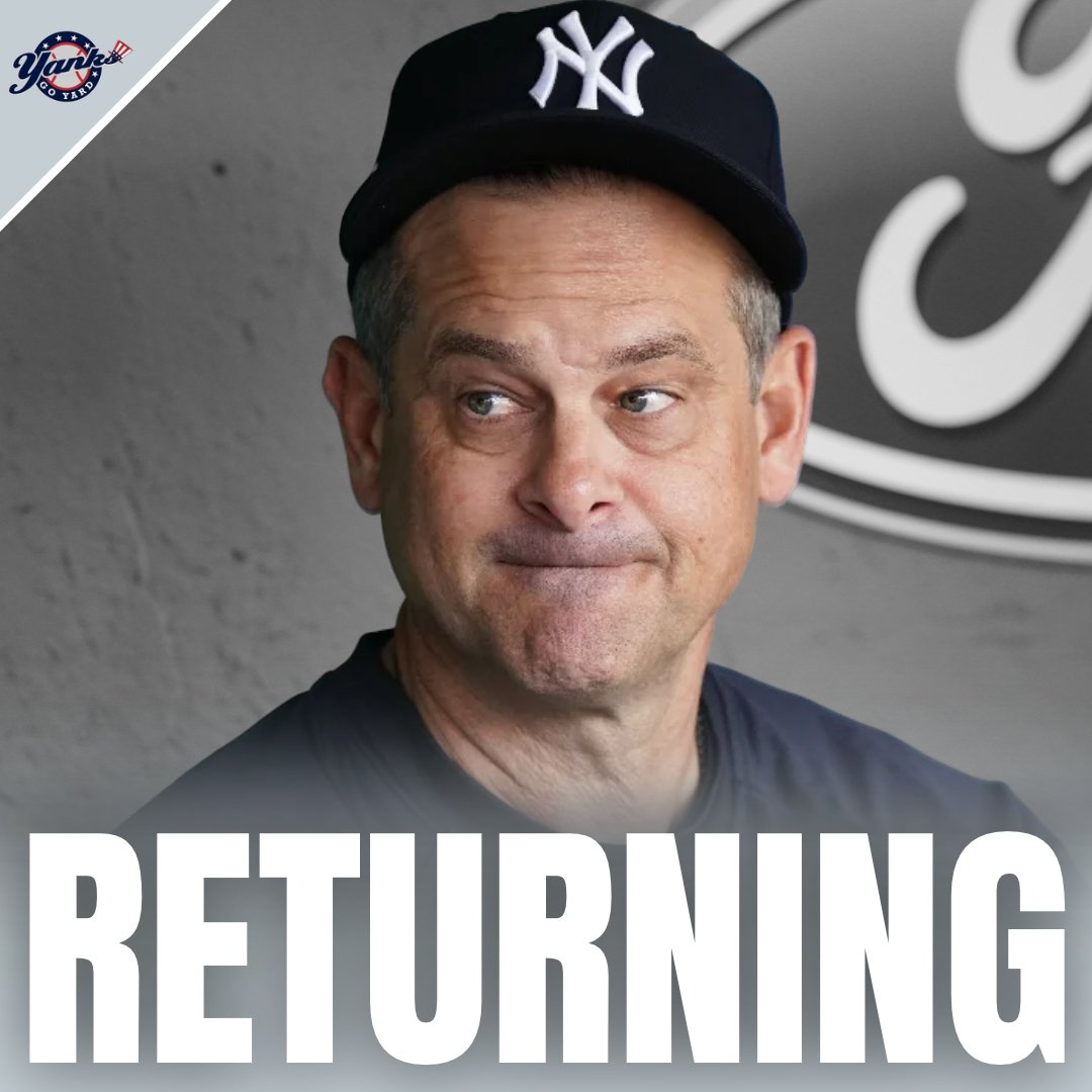 YanksGoYardFS's tweet photo. It's official: Aaron Boone will be the Yankees manager in 2027.

Now the question is ... what's next for the Yankees? This team still needs big changes.

Read more ⬇️ https://t.co/S5y5aNv8w9