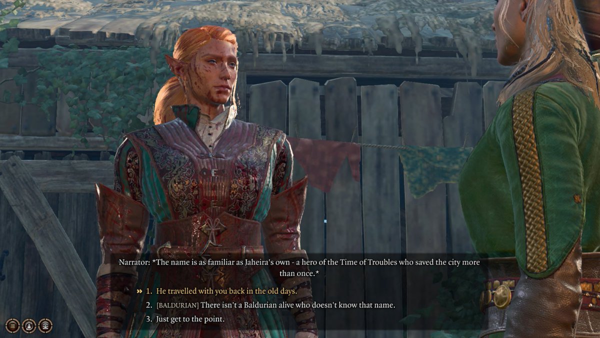 _Twilight07_'s tweet photo. A Legend Of Zelda reference in BG3!? Crazy. 
I know its not but its a lil ironic that its OOT with that coming out soon!

ft my Tav (covered in red ink) https://t.co/GM7sY0vKcD