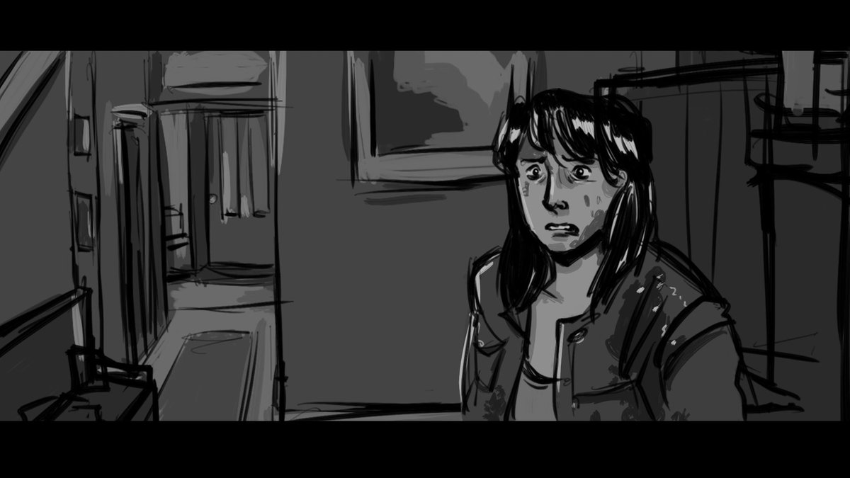 SIXEARZ6's tweet photo. I'll be posting the whole thing when it's done but here's a bit of progress! This college assignment is so much fun! #scream #screammovie #billyloomis #stumacher #sidneyprescott https://t.co/R9Qc4Brv9P