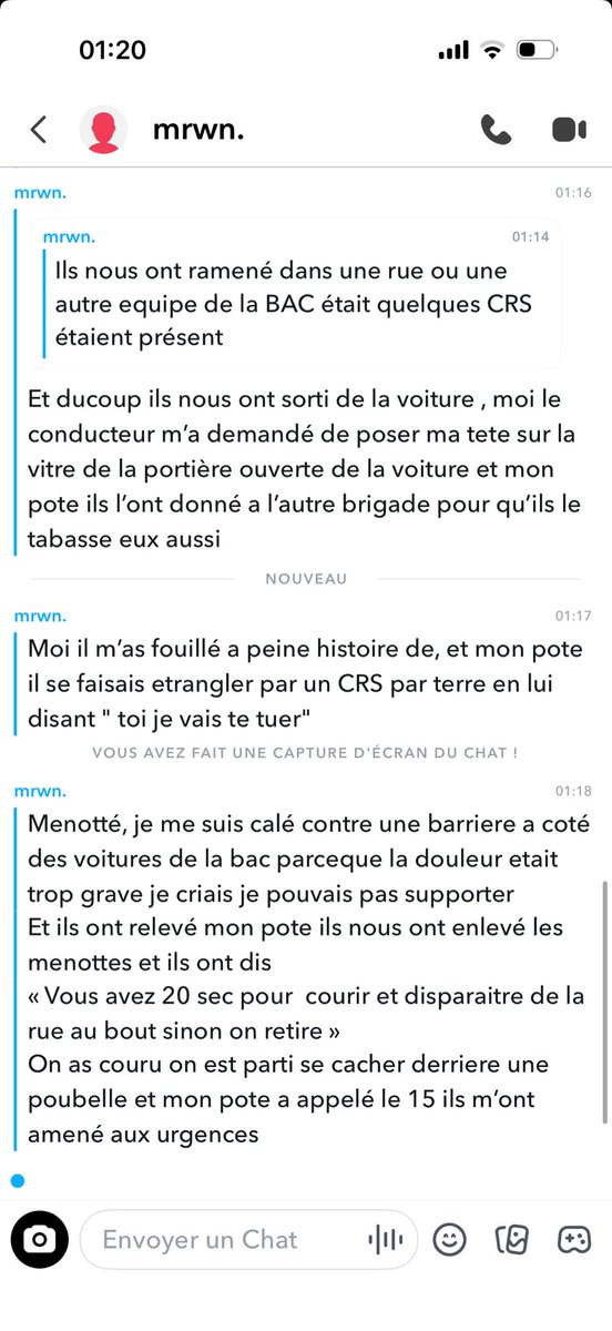 inessmgn_'s tweet photo. la bac a traumatisé physiquement et mentalement un ami à moi, je vous jure je suis trop énervée enft j’ai plus les mots, lisez #BAVURE https://t.co/ItEccCH7fL