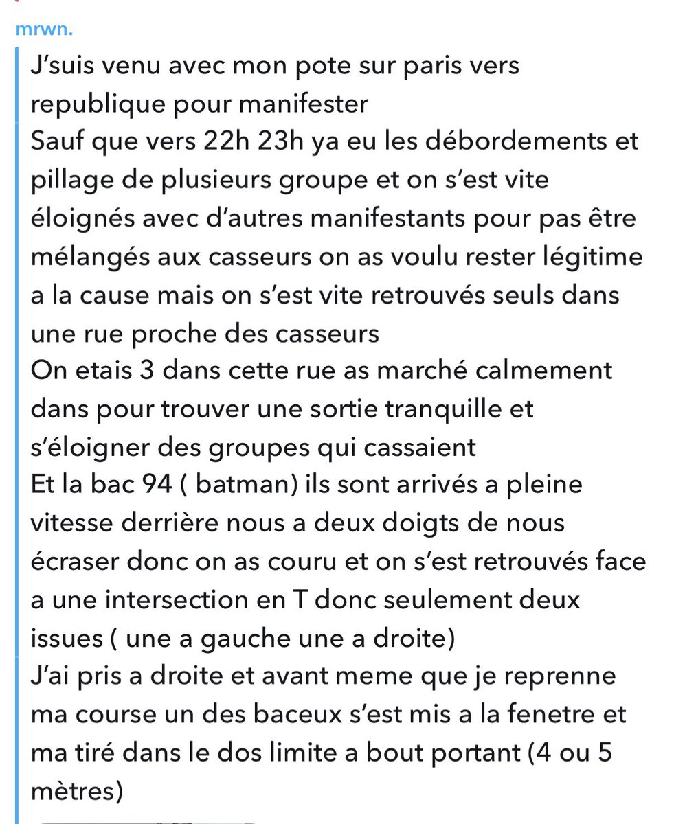 inessmgn_'s tweet photo. la bac a traumatisé physiquement et mentalement un ami à moi, je vous jure je suis trop énervée enft j’ai plus les mots, lisez #BAVURE https://t.co/ItEccCH7fL
