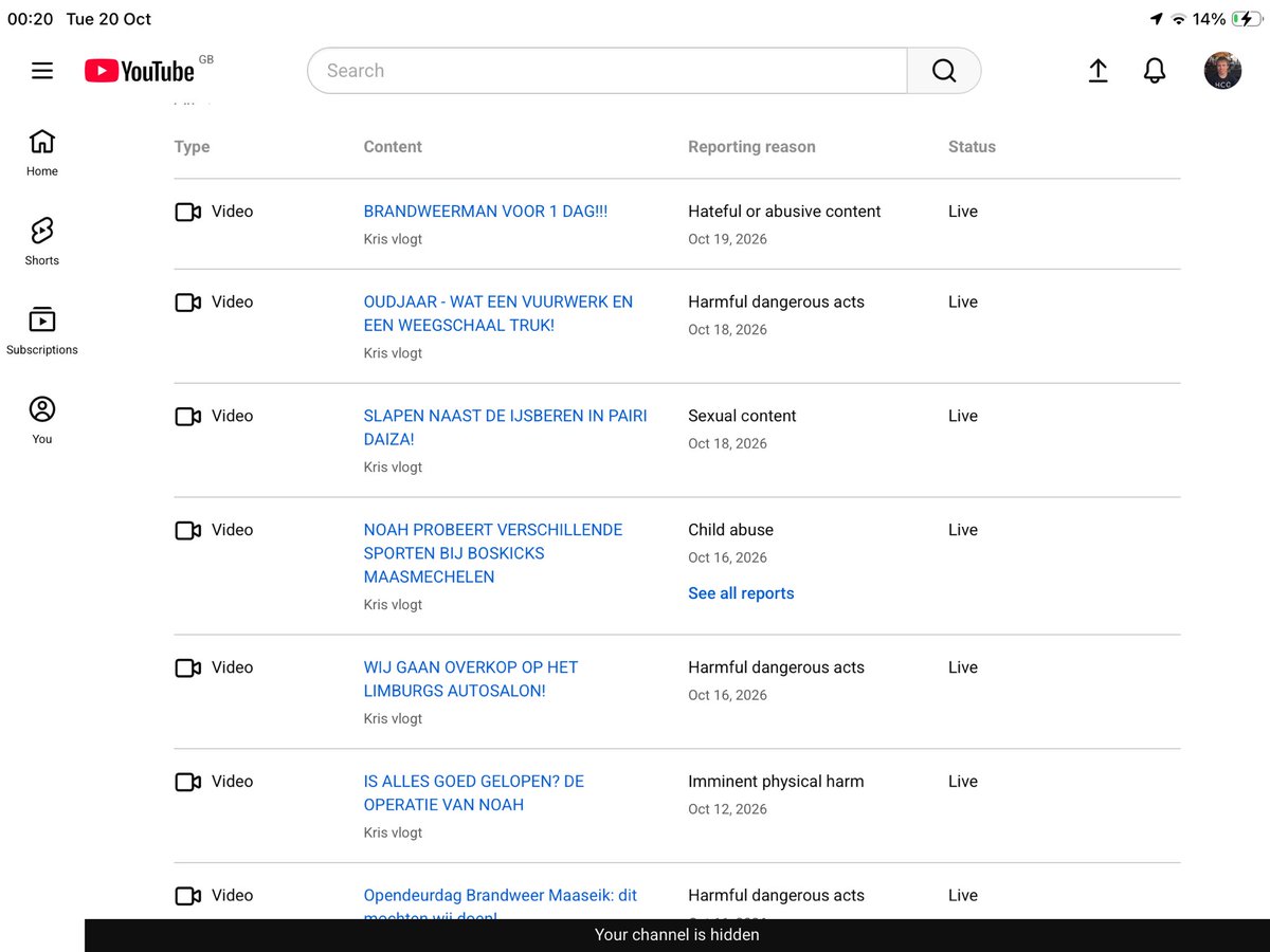 JamesGmUK1's tweet photo. @jonynv4u @TeamYouTube They don’t know what their doing from my reports which they have constantly and mistakenly left up on their platform https://t.co/cLaPXv1Xfo