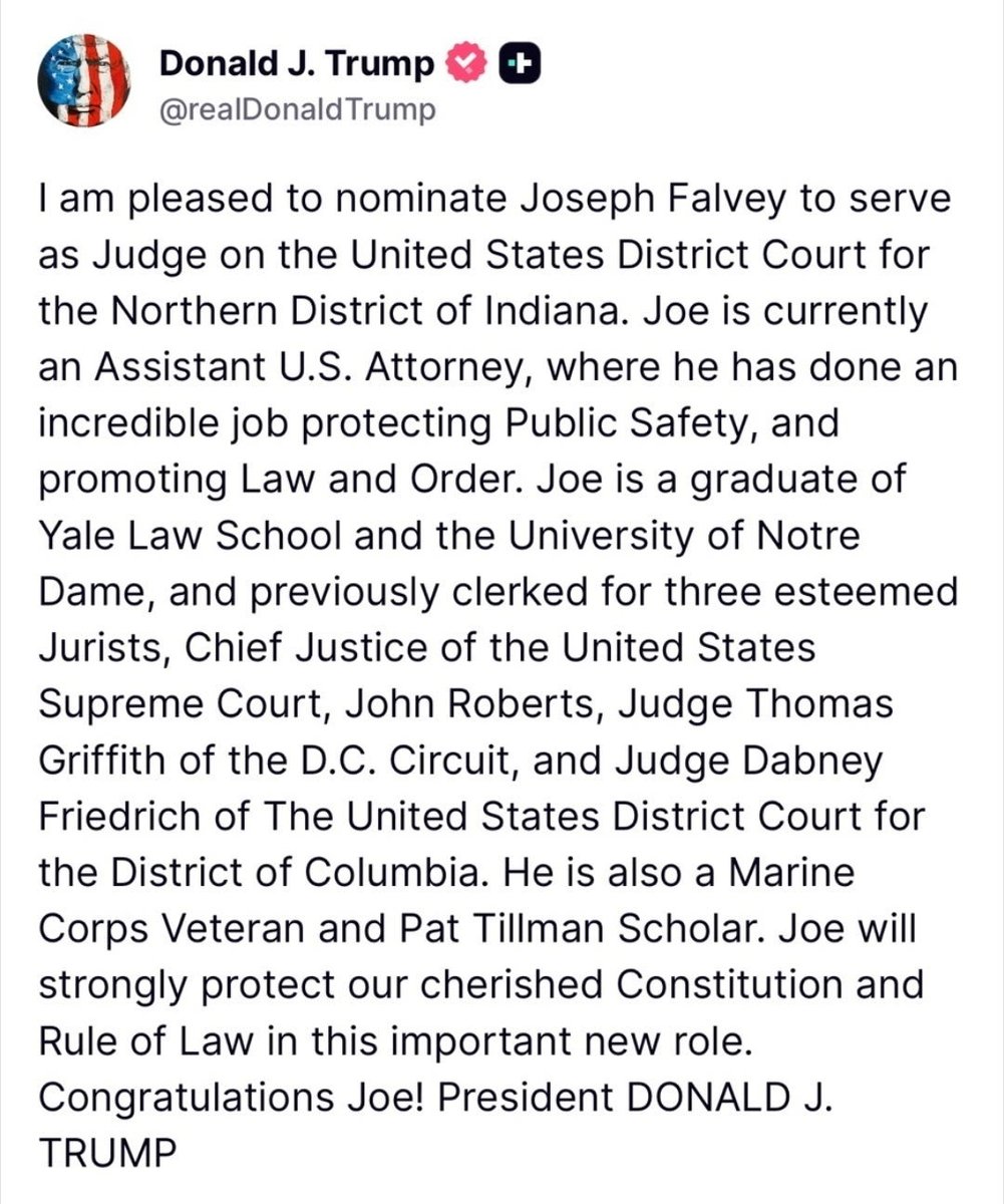 AFergusonFTC's tweet photo. Joe Falvey is a patriot and a good man. This is an absolutely phenomenal pick. I am very happy for Joe. He has more than earned this. https://t.co/MR3x1Jqmoe