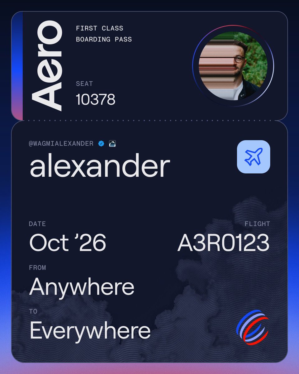 wagmiAlexander's tweet photo. Incredibly, we’re a mere 48h from takeoff. 

Get your boarding pass from @aero_agent. https://t.co/3304GDoz3K