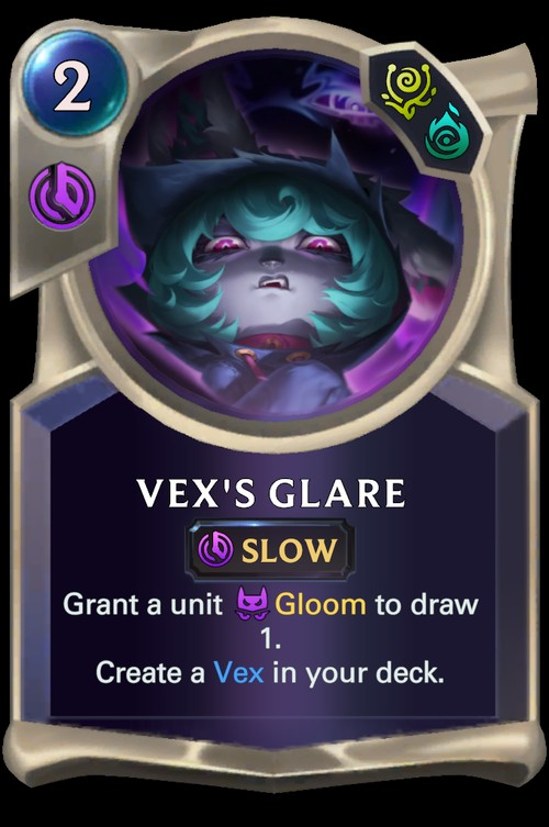 AcervoVexTT's tweet photo. 👁️‍🗨️: Essas são as cartas da Vex no Legends of Runeterra, o card game do LoL. 
#VexTT https://t.co/9RVCI4nbl0