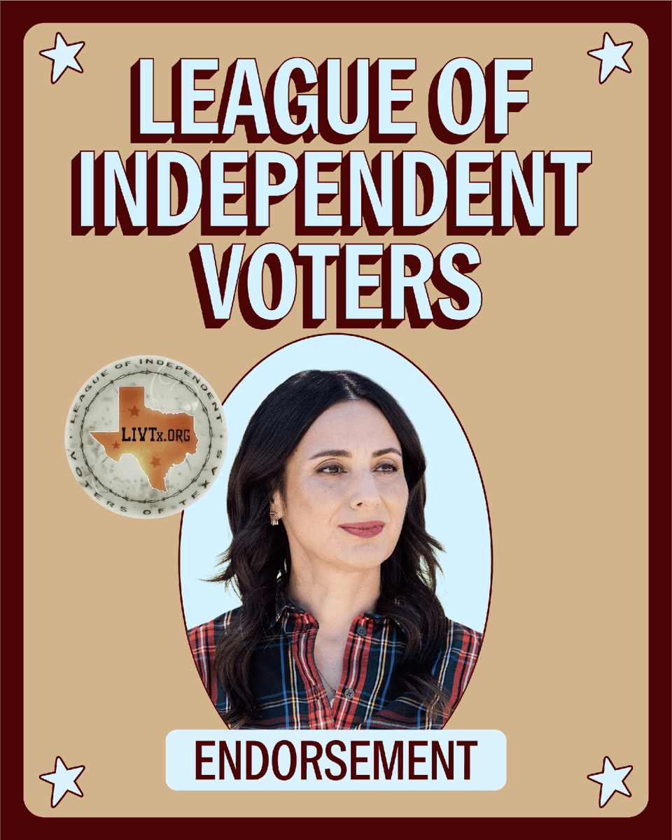GinaHinojosaTX's tweet photo. I’m honored to be endorsed by the League of Independent Voters of Texas.

Texans across this state are ready for change, because this fight is not about which political party you belong to. This fight is to decide who Texas belongs to, the people or the billionaires. Let’s bring it home for the people in November.