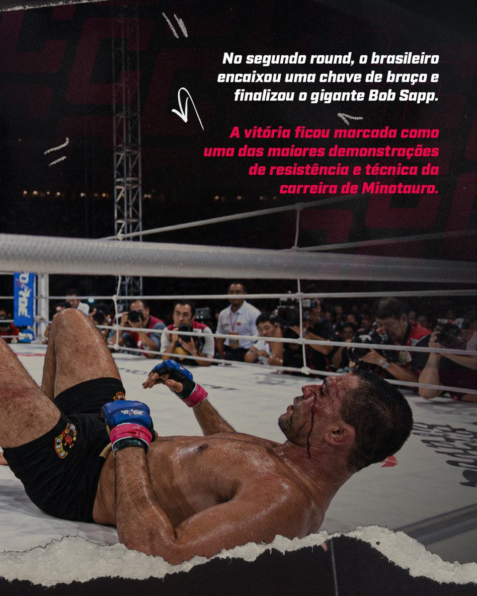 combate's tweet photo. MINOTAURO CONTRA UM GIGANTE! 🇧🇷🥊

Diante de Bob Sapp, Minotauro encarou uma enorme desvantagem física, resistiu aos momentos mais duros e, mesmo diante de um adversário muito maior, conseguiu vencer a luta.

📸 Divulgação

#MMAnoCombate #Minotauro #BobSapp #Luta #ArtesMarciais https://t.co/41XmAJKFlC