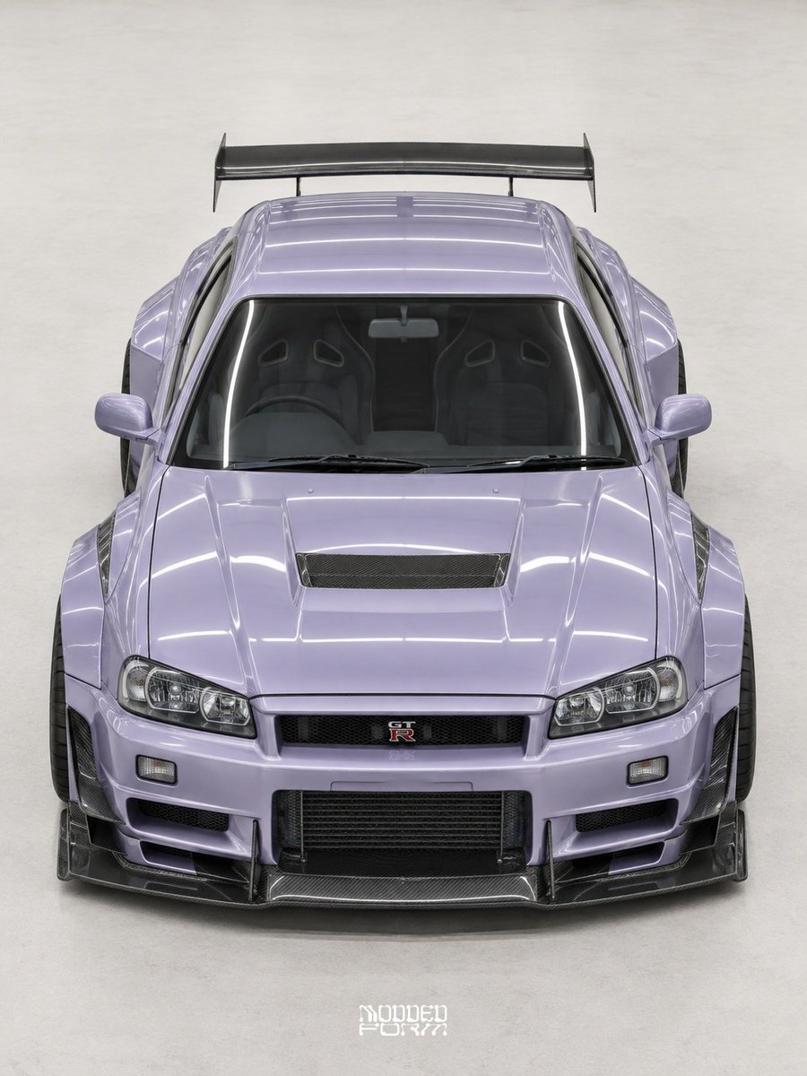 moddedform's tweet photo. Two eras of Godzilla in Light Lavender...If you could only keep one forever, would you pick the R34 or R35? https://t.co/4us1US3t4R