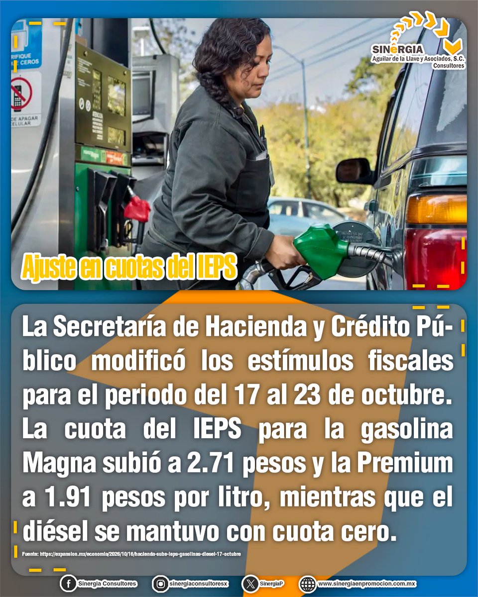 SinergiaP's tweet photo. #IEPS #Gasolina #Hacienda #EconomíaMéxico #Combustibles https://t.co/Ld6Vt9fE4H
