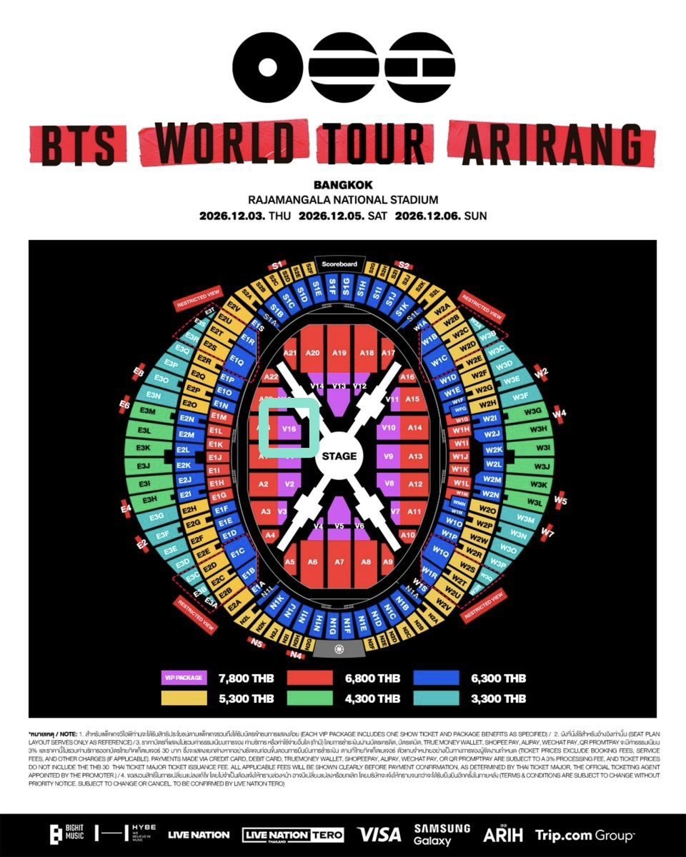 Bonvenyutman2's tweet photo. ปล่อยบัตร รอบวันที่ 3/12 

VIP V16 1 ใบค่ะ 

📍นัดรับจ่ายสดเท่านั้น bts อารีย์ สนามเป้า อนุสาวรีย์/ เซนลาดพร้าว / MRT พระราม 9 ค่ะ 
สอบถามเพิ่มเติมได้ค่ะ 

#BTS_WORLDTOUR_ARİRANG 
#BTS_WORLDTOUR_ARIRANG_BANGKOK https://t.co/EuYaUrlvAS