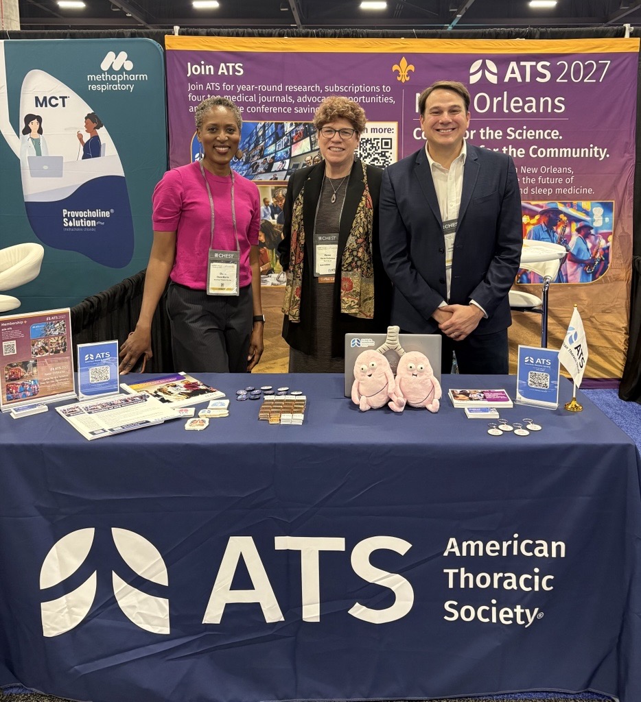 atscommunity's tweet photo. If you're attending #CHEST2026, be sure to visit the ATS Booth! We're at booth #796. The Executive Committee will be visiting the booth on Monday, Oct. 19 from 10 a.m. to 4 p.m. https://t.co/PKILC5DBjM