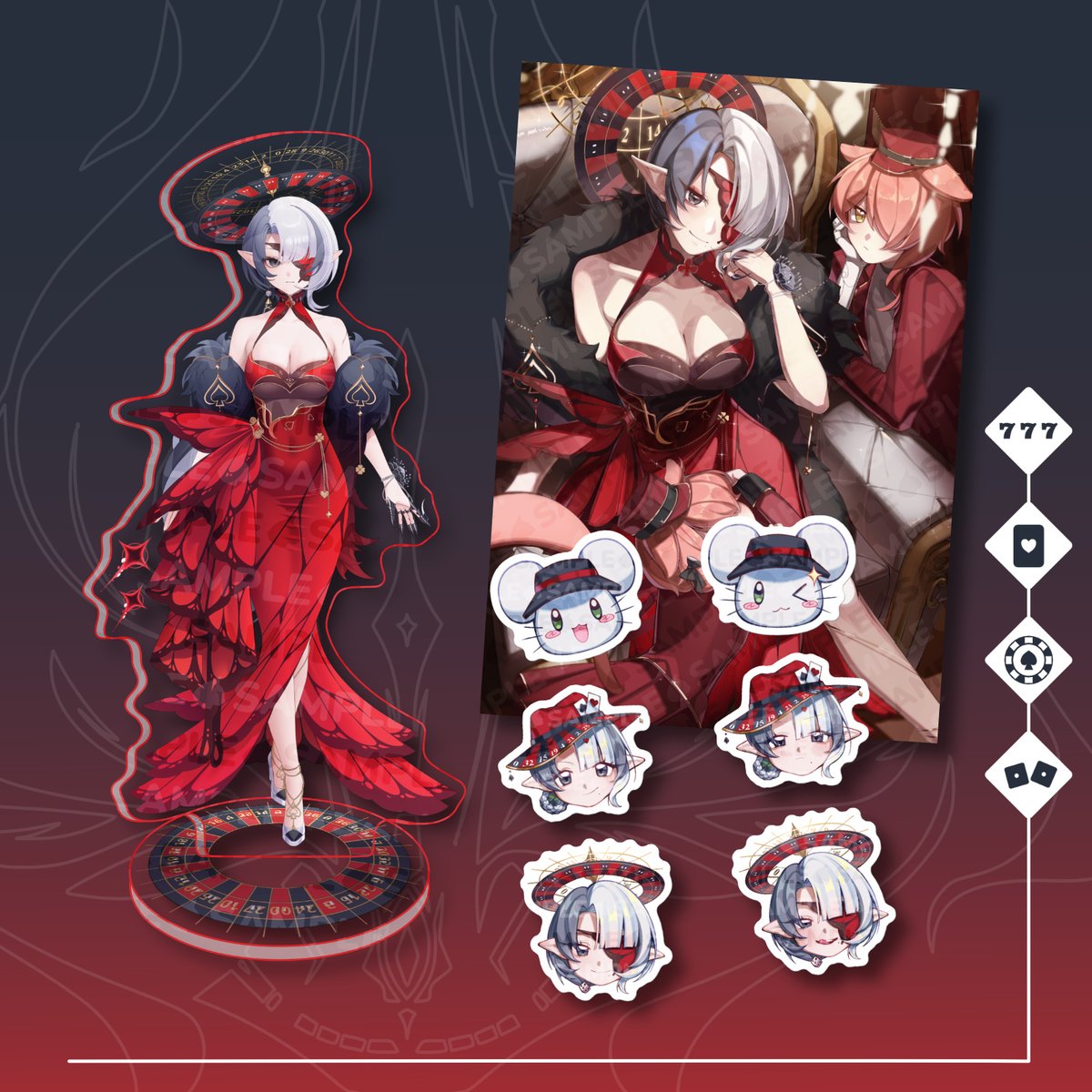 Variance_Pro's tweet photo. 🎲【Birthday Merch Drop】🪙

In celebration of our favorite Boss' Birthday there's all new limited merch available for pre-order! Adorned in her brand new outfit fit for her gala, @KatyaSable's collection include a standee, poster, and sticker pack!

Birthday Collection Link⤵️ https://t.co/dmp4wbtobS
