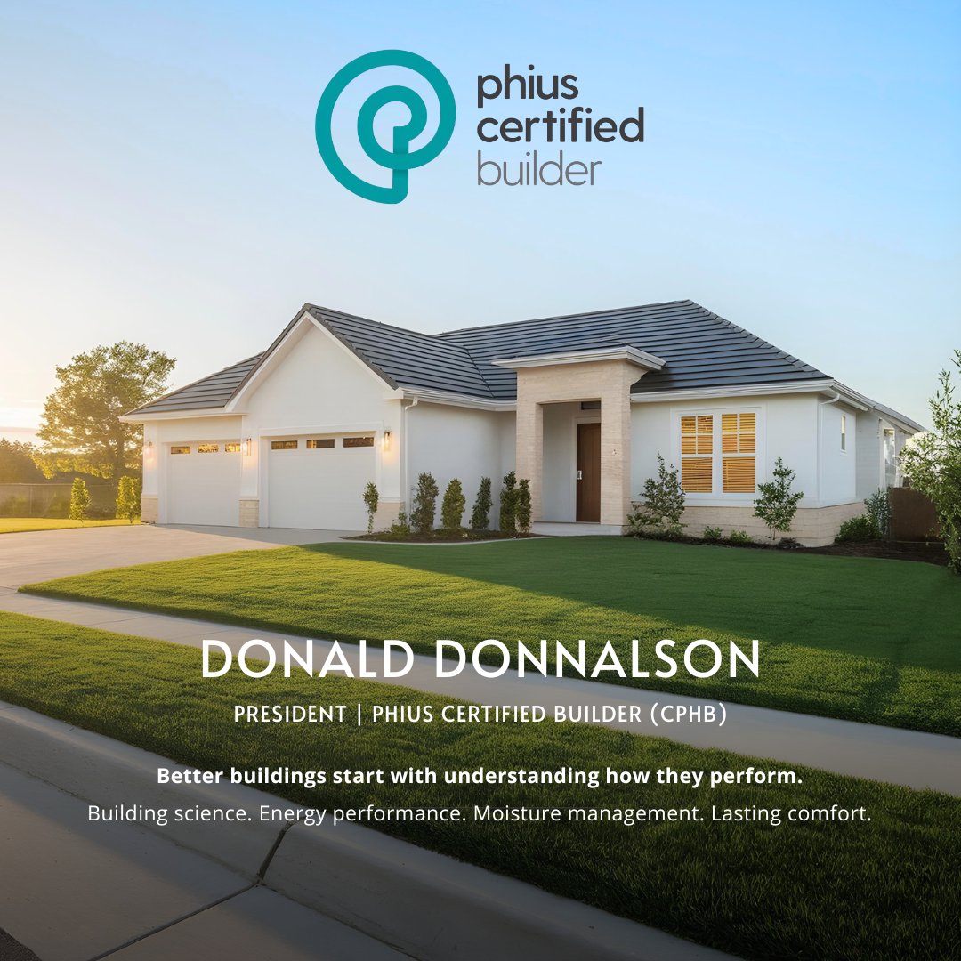 beantownbuilder's tweet photo. Better buildings start with understanding how they perform.
Beantown Builders President Donald Donnalson recently earned his Phius Certified Builder (CPHB) credential, strengthening his knowledge of building science and high-performance construction.
#Phius #BuildingScience https://t.co/tbVl5Lswcp