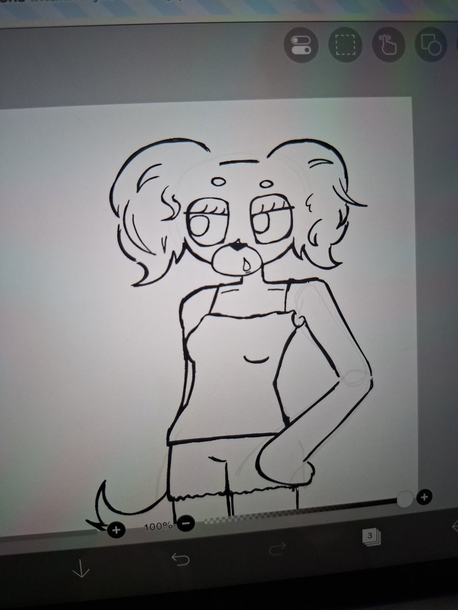 cherishmepls123's tweet photo. should I color my sketches?? receptionist receptionist @_Blue_Cheetah_ im gonna add more details on her clothes im starting ti like drawing her #aggretsuko #receptionist https://t.co/V8uJYCUNlo