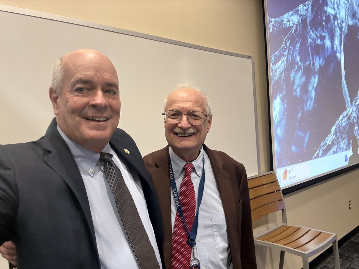 NBOME's tweet photo. Great visit with faculty and students at @LibertyMedicine!  John R. Gimpel, DO, MEd, and Kevin C. O’Connor, DO, connected with the LUCOM community and its mission to care for the whole person—body, mind, and spirit. https://t.co/Y8L9t7raG9