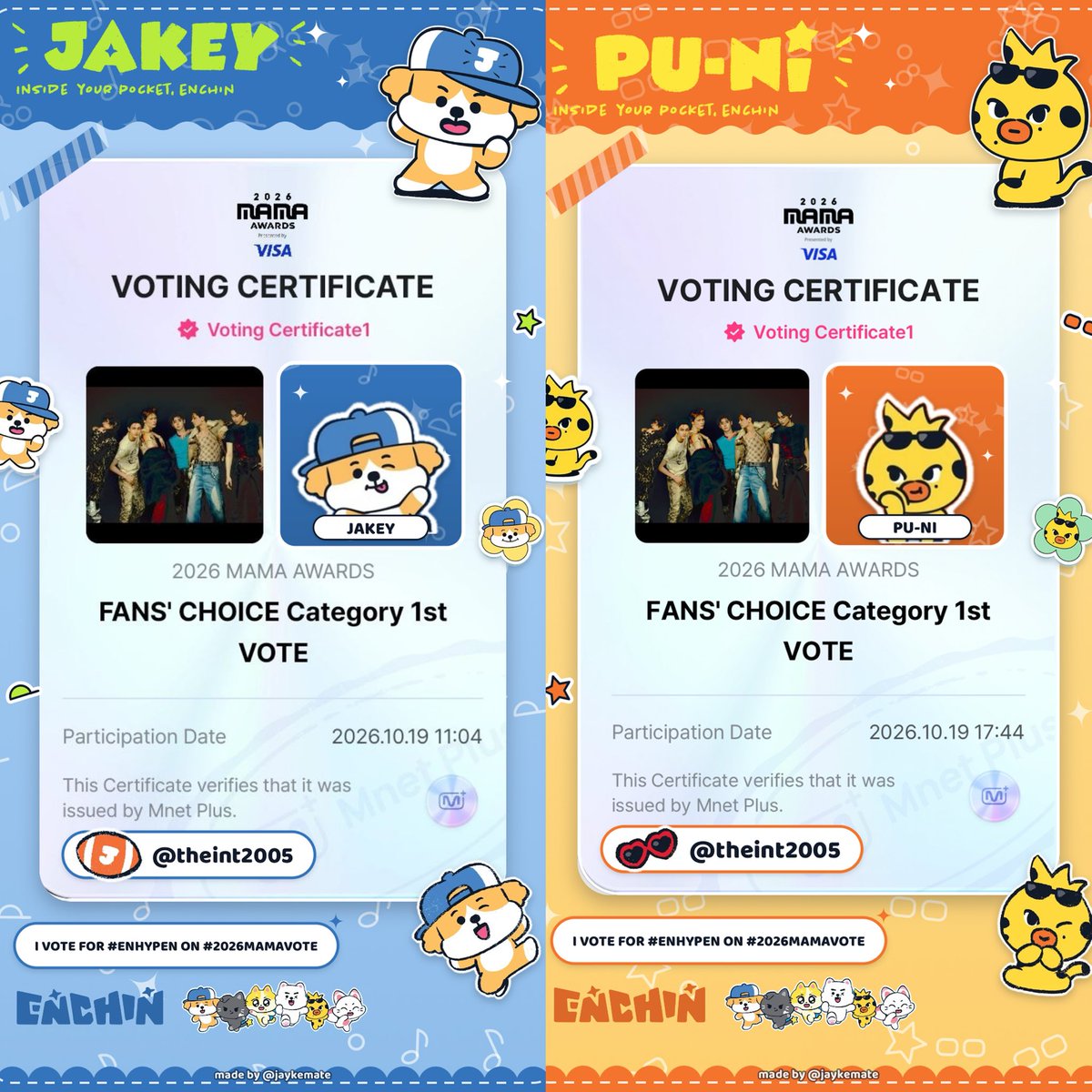 theint507511's tweet photo. Let’s go Engenes 

I vote for #ENHYPEN on #2026MAMAVOTE https://t.co/vUIwXU010t