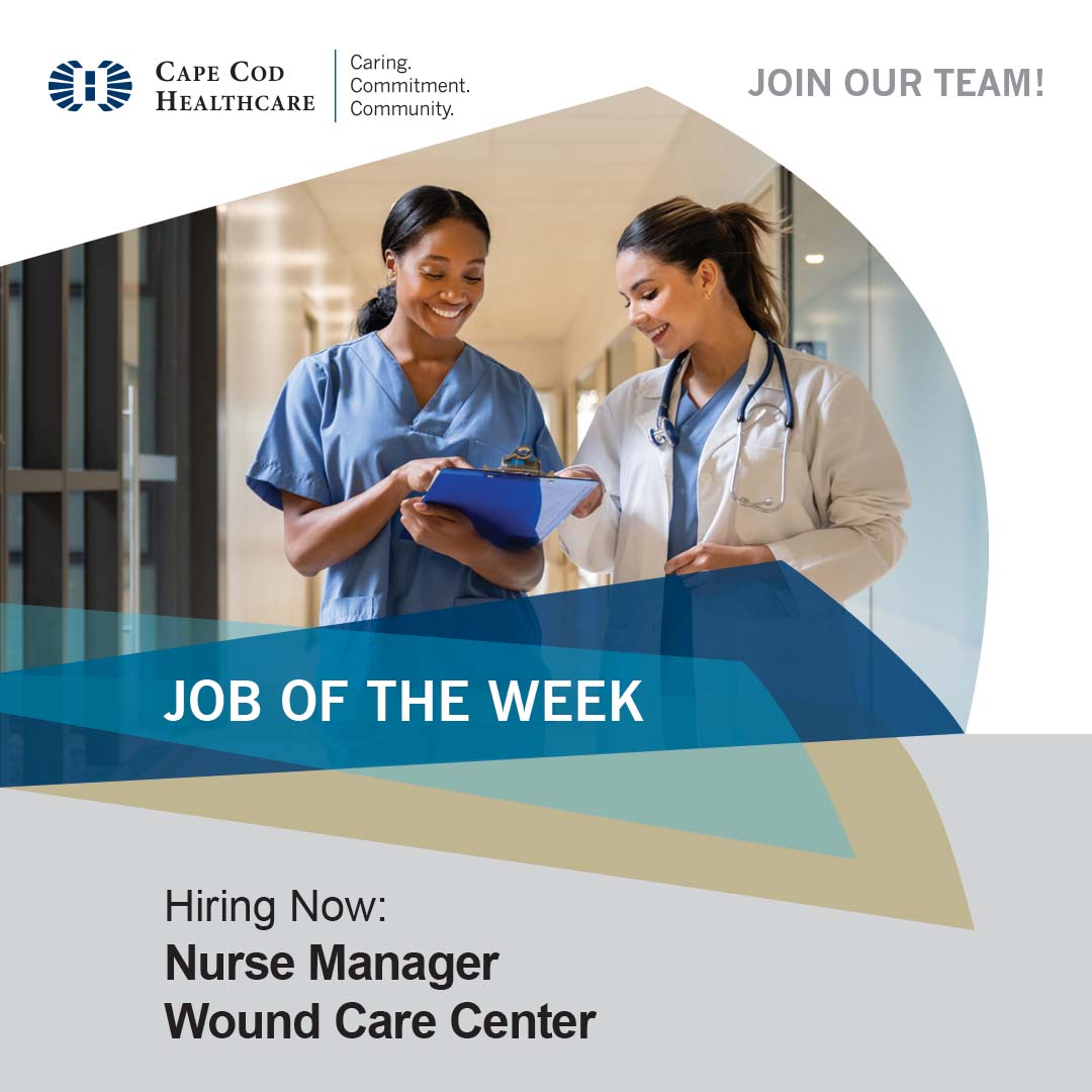 CapeCodHealth's tweet photo. Job of the Week: Nurse Manager, Wound Care Center at Falmouth Hospital! Bring your clinical expertise to a hands-on leadership role supporting staff and improving patient care.

Apply: https://t.co/BSroAvJsyF

#NursingJobs #CapeCodHealthcare https://t.co/bUf5ICJG55