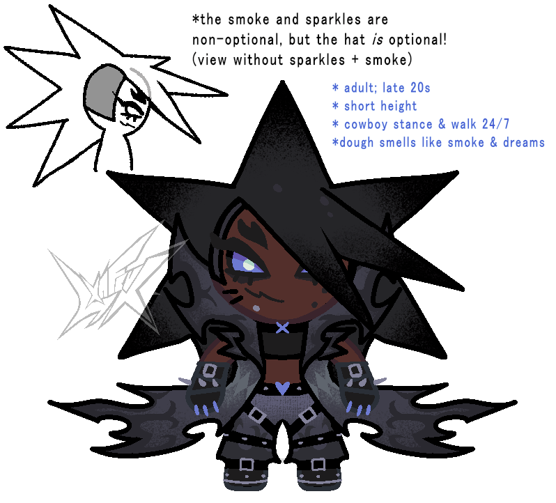 LOAFBUD's tweet photo. a humanoid version of Noir Cookie, aka my sona/self-insert! https://t.co/EQUZBDyyRa