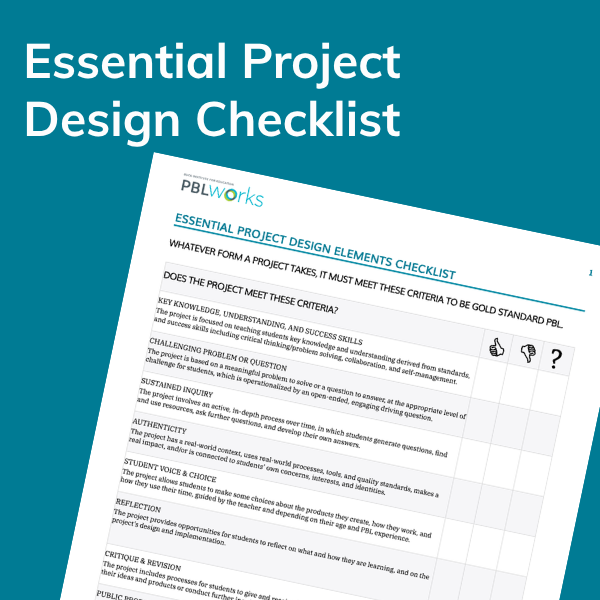 PBLWorks's tweet photo. Just designed your first PBL unit? Run it through our Essential Project Design Elements Checklist — a quick way to confirm it has everything rigorous PBL needs.

https://t.co/fxCVdmvAe1

#PBL #TeacherTools #NewTeacher https://t.co/IkPFnPQRXp