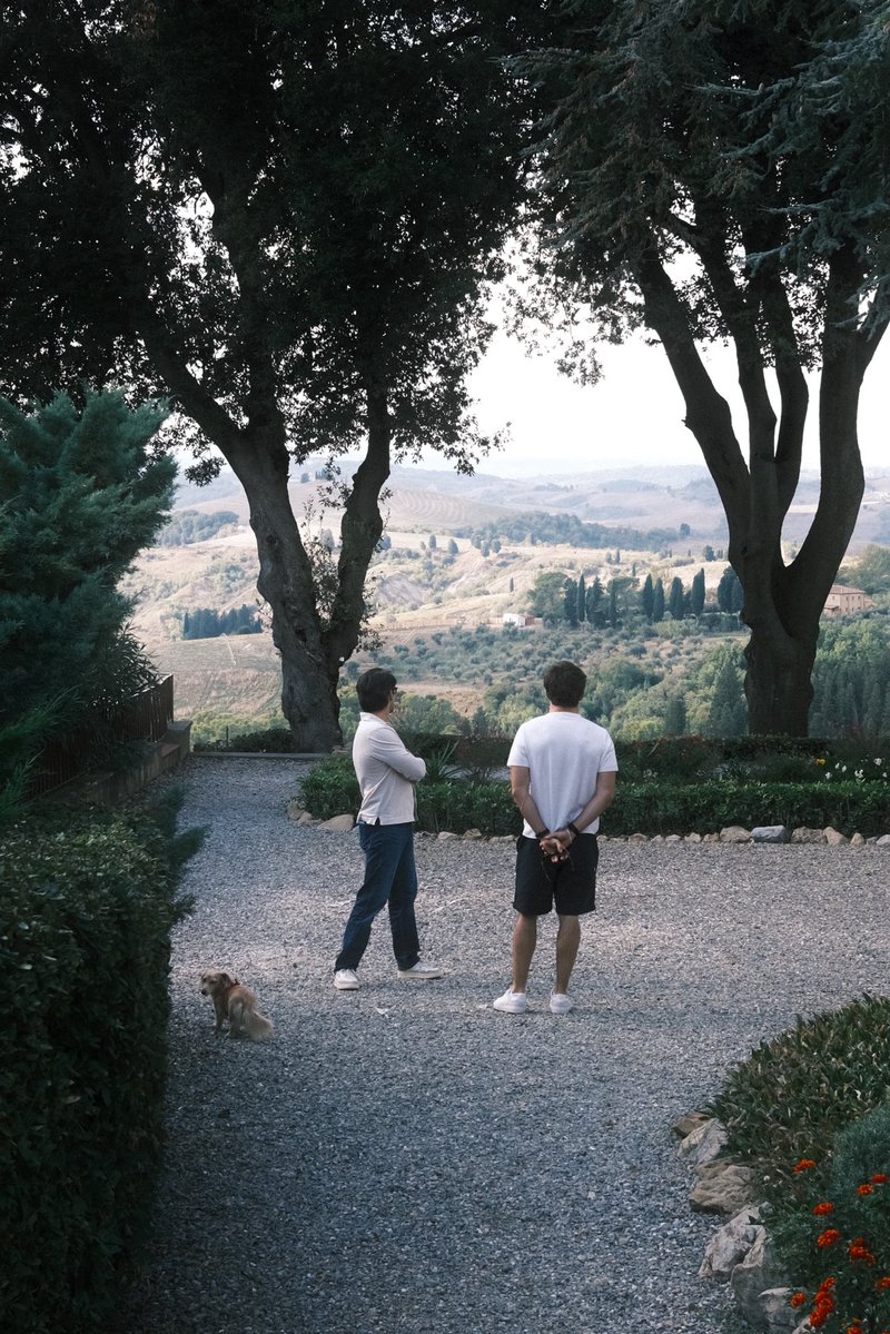 Charles_Leclerc's tweet photo. beautiful birthday in tuscany and the first practice with the stroller went well 🤍 https://t.co/ncIgF5wfPZ