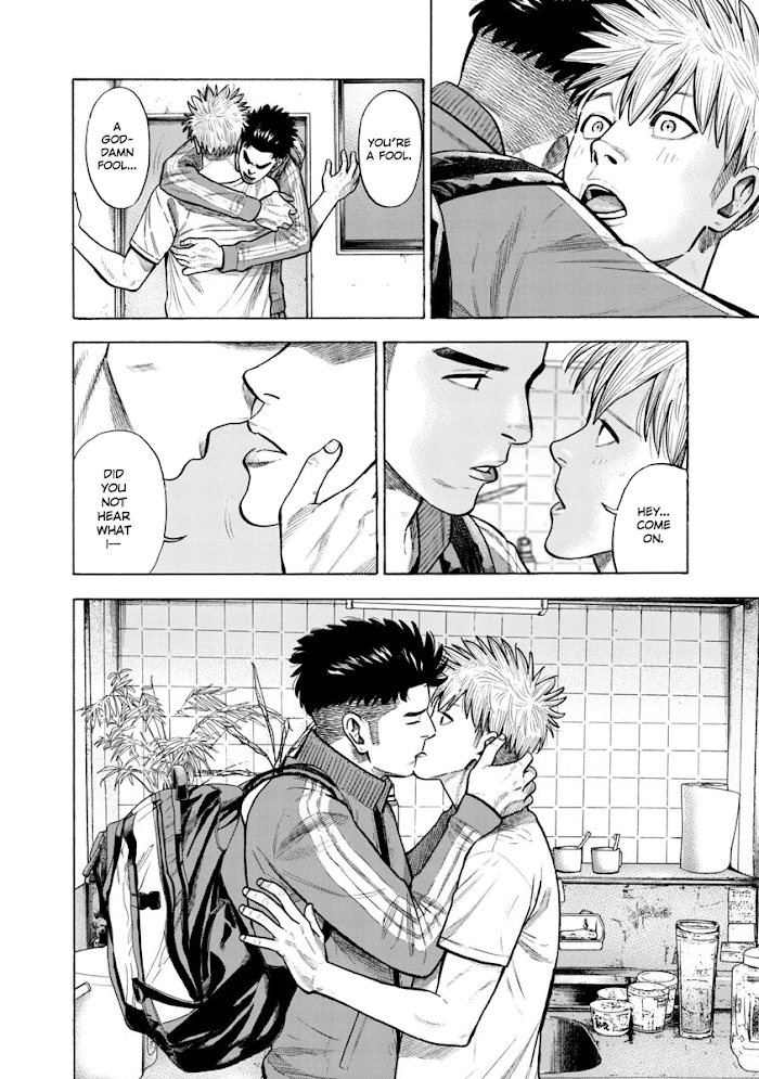 who_wrote_trash's tweet photo. What happens when you bring together a BL writer and a shonen mangaka? They create this masterpiece!!! https://t.co/dl0hTJbosi