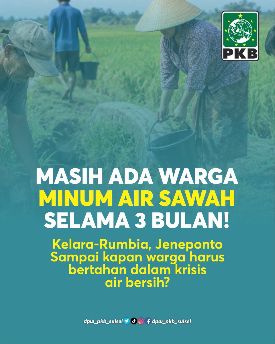 dpwpkbsulsel's tweet photo. Tiga Bulan Warga Kelara-Rumbia Terpaksa Minum Air Sawah, Anggota DPRD Jeneponto Saharuddin Tompo Turun Tangan Langsung https://t.co/SV2W3gnxw1