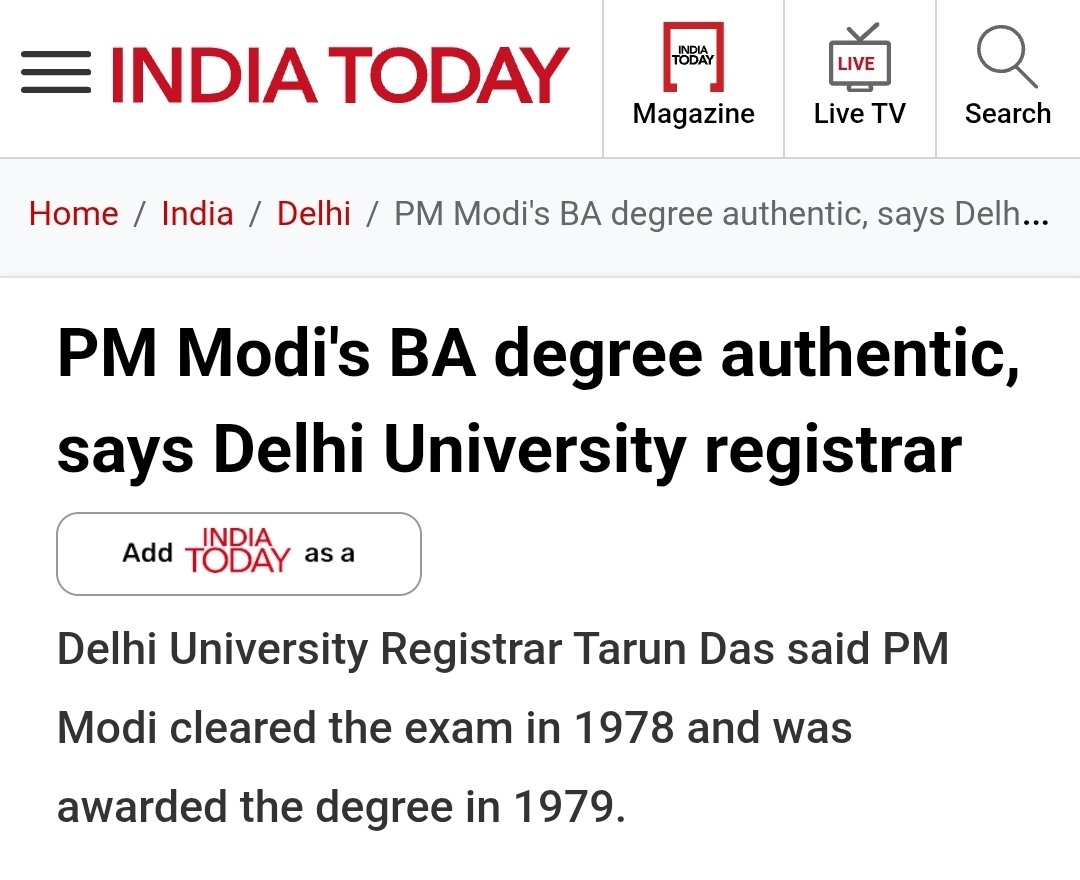 FirstWitnessX's tweet photo. Take this, you idiot, and look at your father's degree. Look at Modi's age and his studies during that time. See the conditions under which he studied.

And your father, Kejriwal, who is the owner of sheesh palaces, left his Income Tax job to become a politician by riding on Anna Hazare's shoulders. After becoming a leader, he kicked Anna Hazare aside.

That dwarf Kejriwal built a glass palace, pushed Punjab into drugs, and ruined Delhi, which is why the people of Delhi kicked him out.