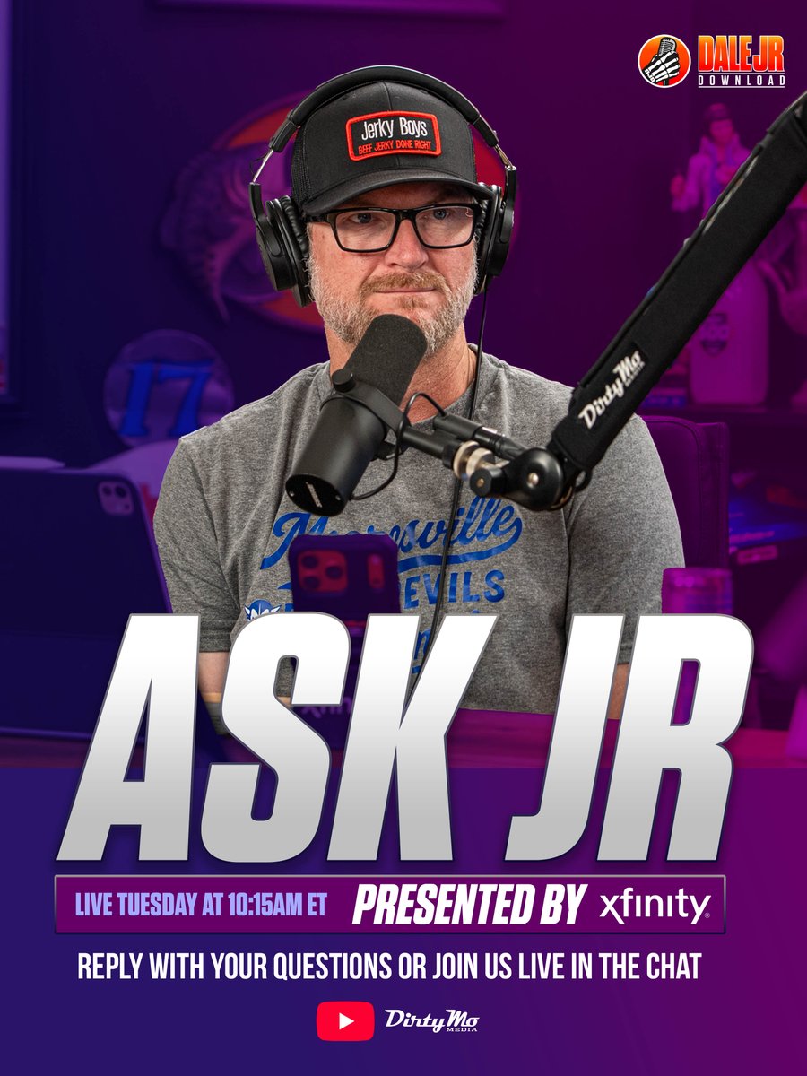 DirtyMoMedia's tweet photo. We've only got a few editions of Ask Jr left for 2027! 😯

Got a question for Dale? Reply with it below or join us in the chat live for tomorrow's edition. https://t.co/DO2CU0Zhbp