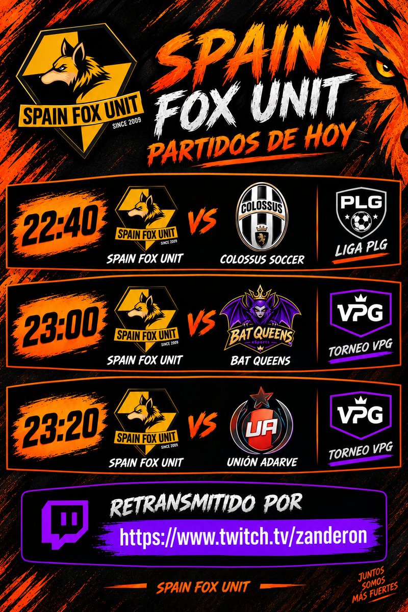 SpainFoxUnit's tweet photo. En poco más de una hora, empezamos una nueva temporada, partidos contra rivales veteranos y de los que ya nos conocemos de otras temporadas, que ruede la pelota...#Gofox

https://t.co/XLdyrnopms    

@PLG_Spain @VPG_Spain https://t.co/o6QgLSMbin